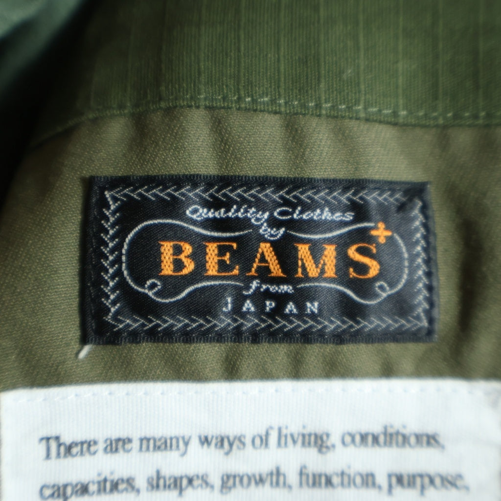 Engineered Garments(エンジニアド ガーメンツ) ×Beams Plus Camp Jacket ビームスプラス別注 マルチポケット クレイジーパターン シャツジャケット ミリタリー 長袖シャツ カーキ