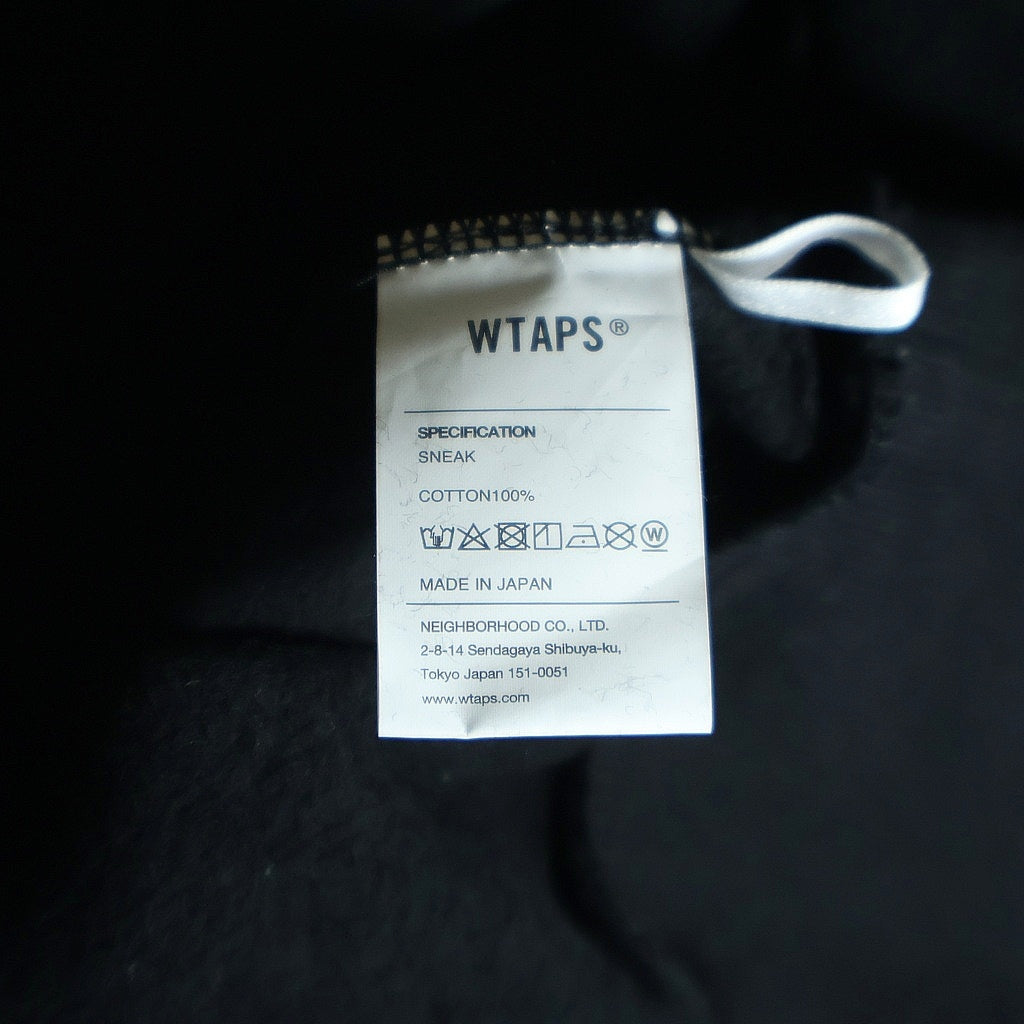WTAPS(ダブルタップス) 22AW SNEAK CREW NECK LS SWEATSHIRT ロゴプリント スウェット トレーナー ブラック 222ATDT-CPM01S