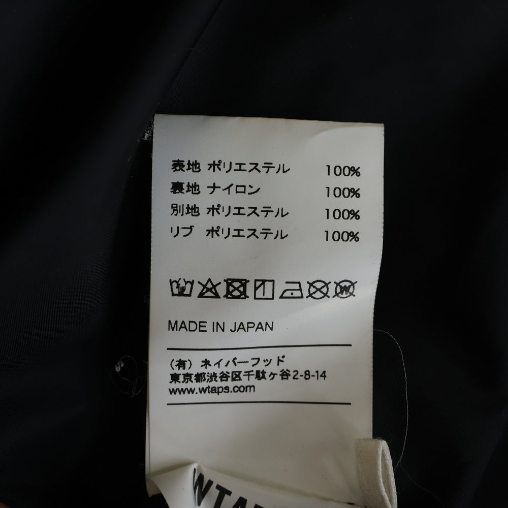 WTAPS(ダブルタップス) 18AW FELICIA/JACKET.POLY.TWILL フェリシア ポリエステルツイル ミリタリー ジャケット ブラック 182BRDT-JKM06