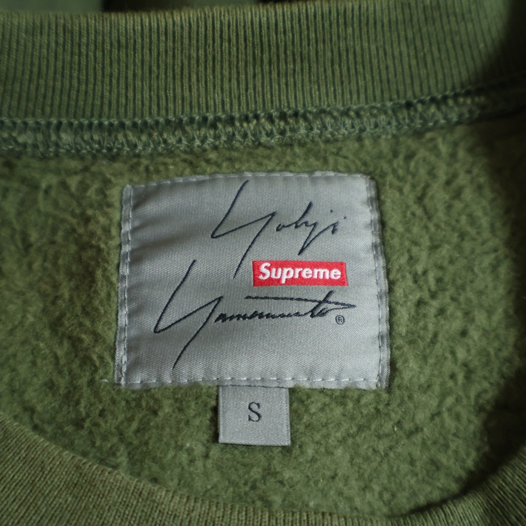 SUPREME(シュプリーム) 20AW ×Yohji Yamamoto Crewneck ヨウジヤマモト ロゴプリント クルーネック スウェットトレーナー カーキ
