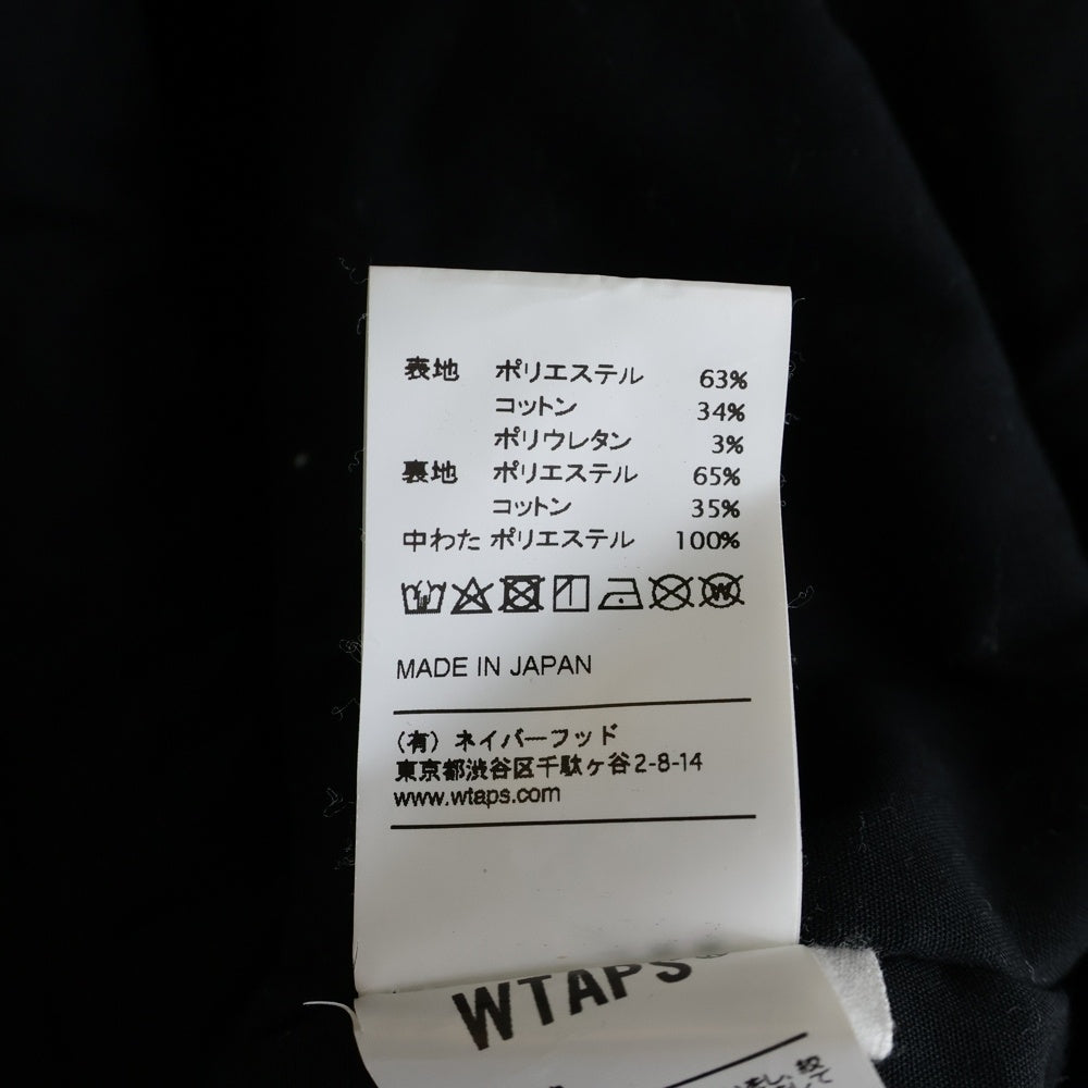 WTAPS(ダブルタップス) 19AW MC/JACKET.COPO.TAFFETA コットン ポリエステル タフタ ミリタリー 中綿 ジャケット ブラック 192WVDT-JKM04