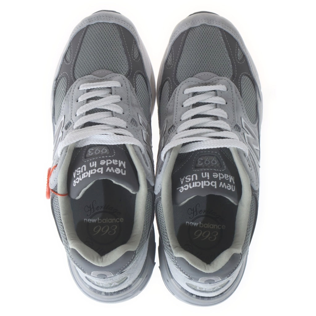 New Balance(ニューバランス) MR993GL 993 スエードレザー メッシュ ローカットスニーカー グレー US8/26cm