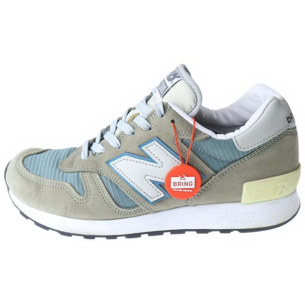 New Balance(ニューバランス) M1300JP3 ヌバックレザー メッシュ ローカットスニーカー グレー/ブルー US7/25cm