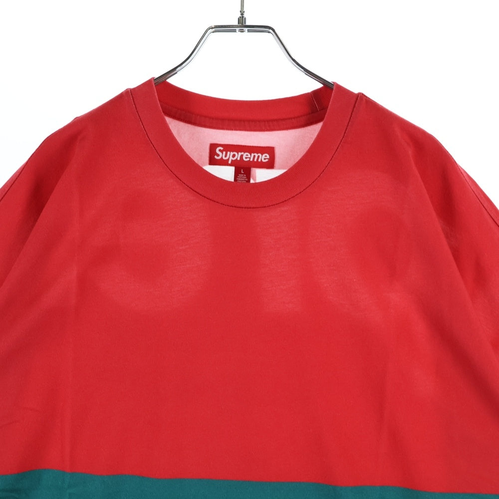 SUPREME(シュプリーム) 23AW Split S/S Top スプリット クルーネック 半袖Tシャツカットソー レッド/グリーン