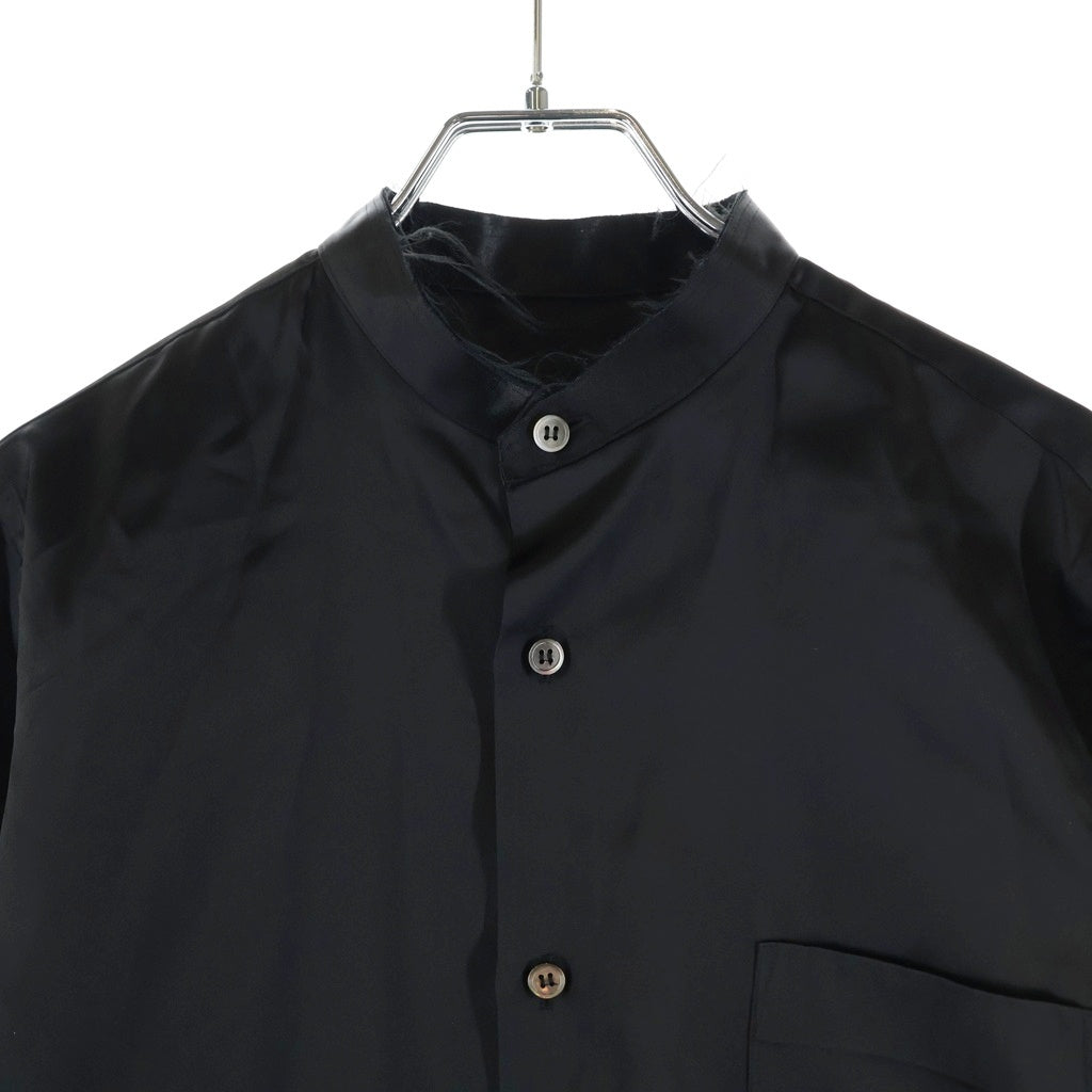 COMME des GARCONS(コムデギャルソン) 16AW カットオフ スタンド カラー アセテート長袖シャツ ブラック GR-B010 AD2016