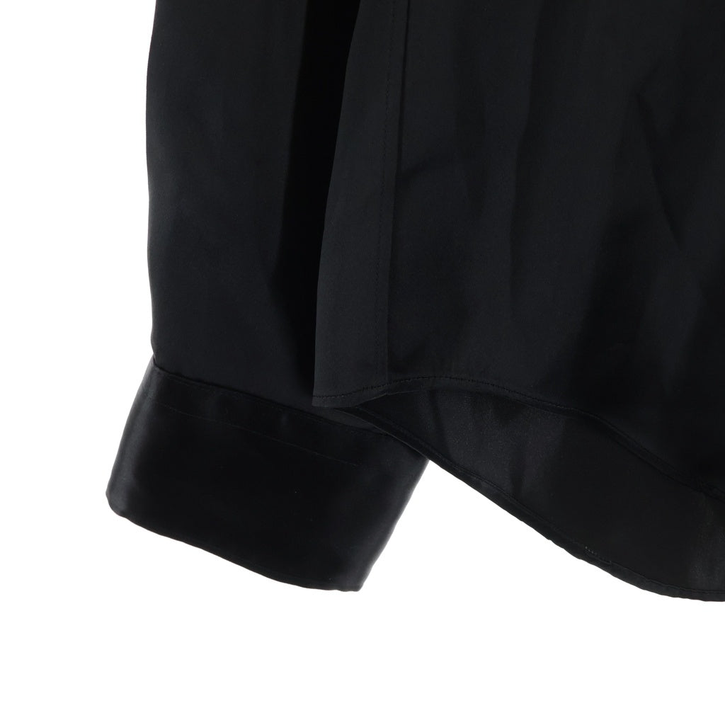 COMME des GARCONS(コムデギャルソン) 16AW カットオフ スタンド カラー アセテート長袖シャツ ブラック GR-B010 AD2016