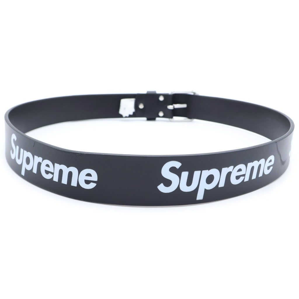 SUPREME(シュプリーム) 24SS Repeat Leather Belt リピート レザーベルト ブラック