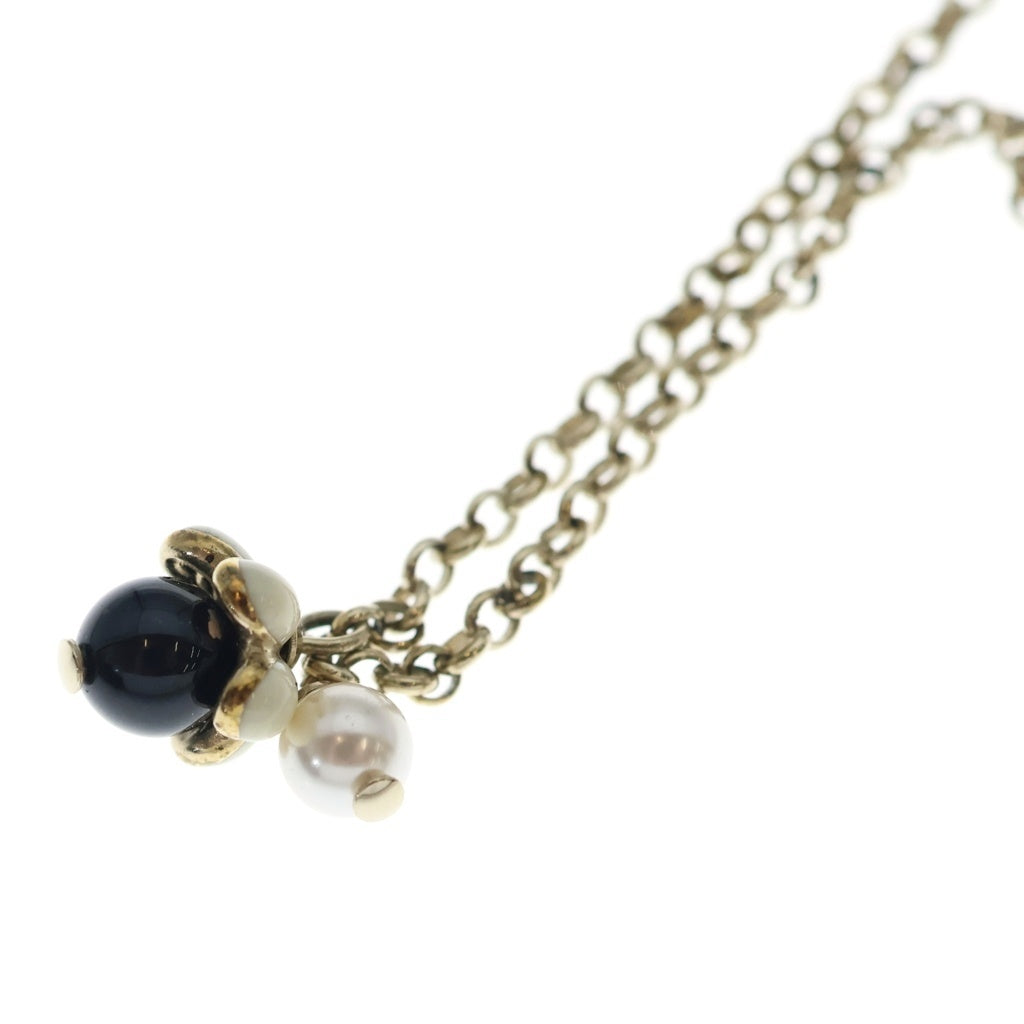 CHANEL(シャネル) ココマーク ラインストーン フラワー メタル ストラス パール チェーンネックレス ゴールド レディース