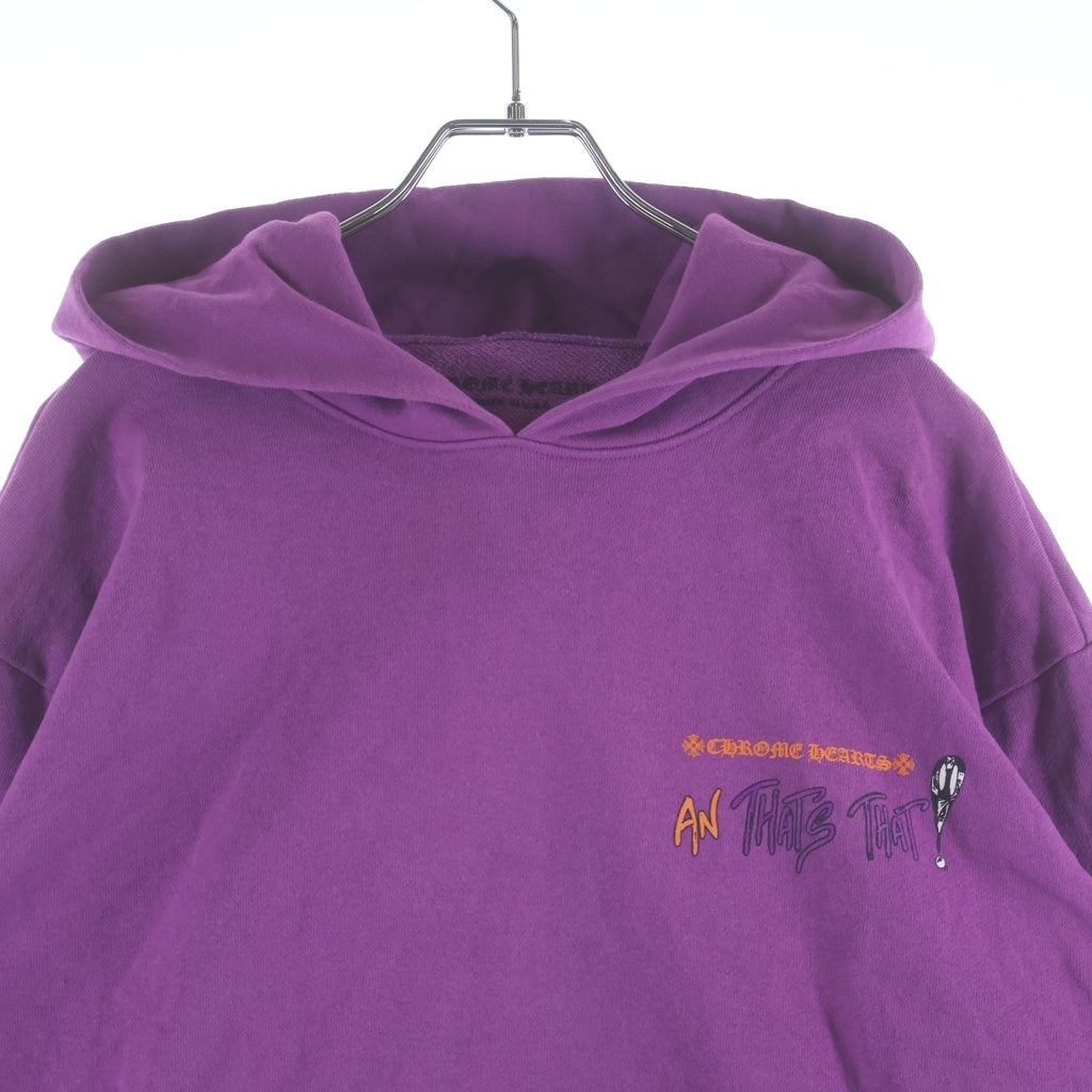 CHROME HEARTS(クロムハーツ) ×MATTY BOY I WANT MORE NOT LESS PULLOVER HOODIE マッティボーイ アイウォントレス プリント スウェットプルオーバーパーカー パープル