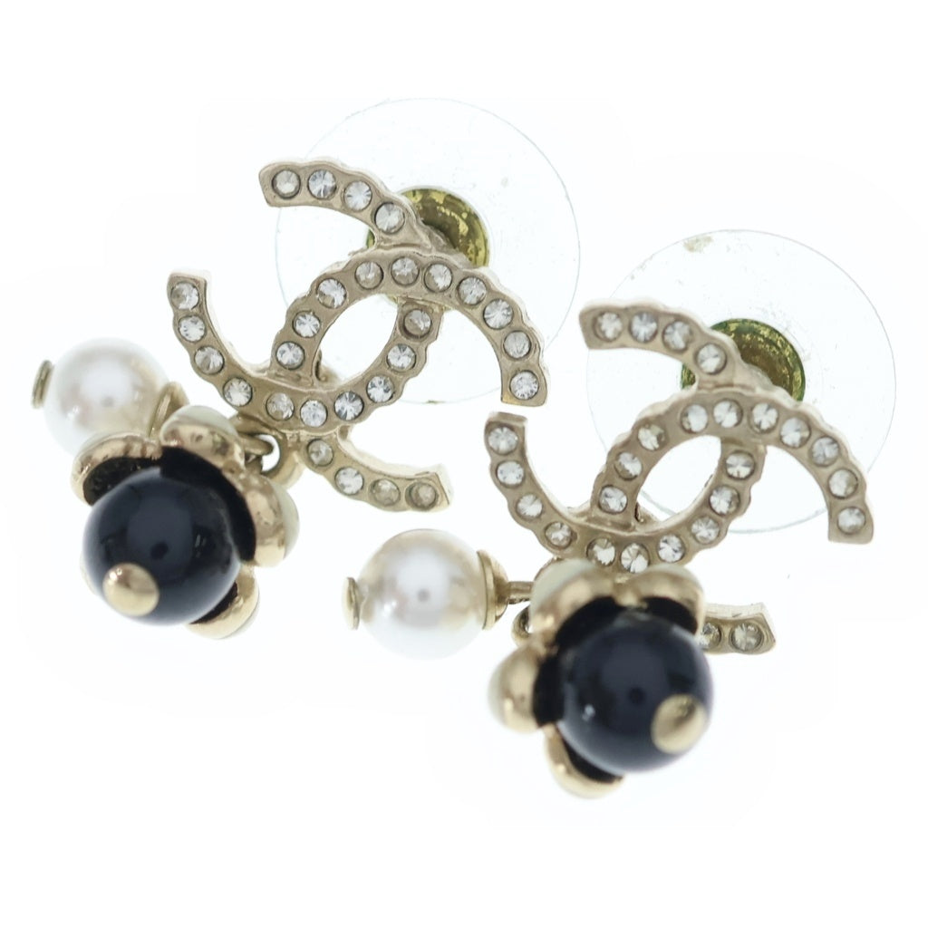 CHANEL(シャネル) EARRING ココマーク ラインストーン メタル ストラス パール ピアス AB5708 レディース