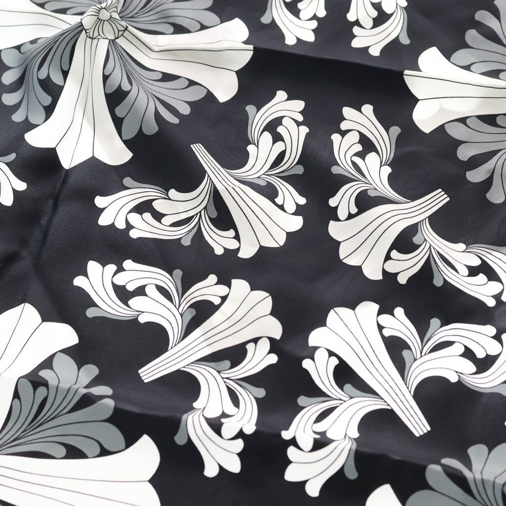 CHROME HEARTS(クロムハーツ) SILK SCARF CH PLUS CHプラス シルク スカーフ ブラック/ホワイト