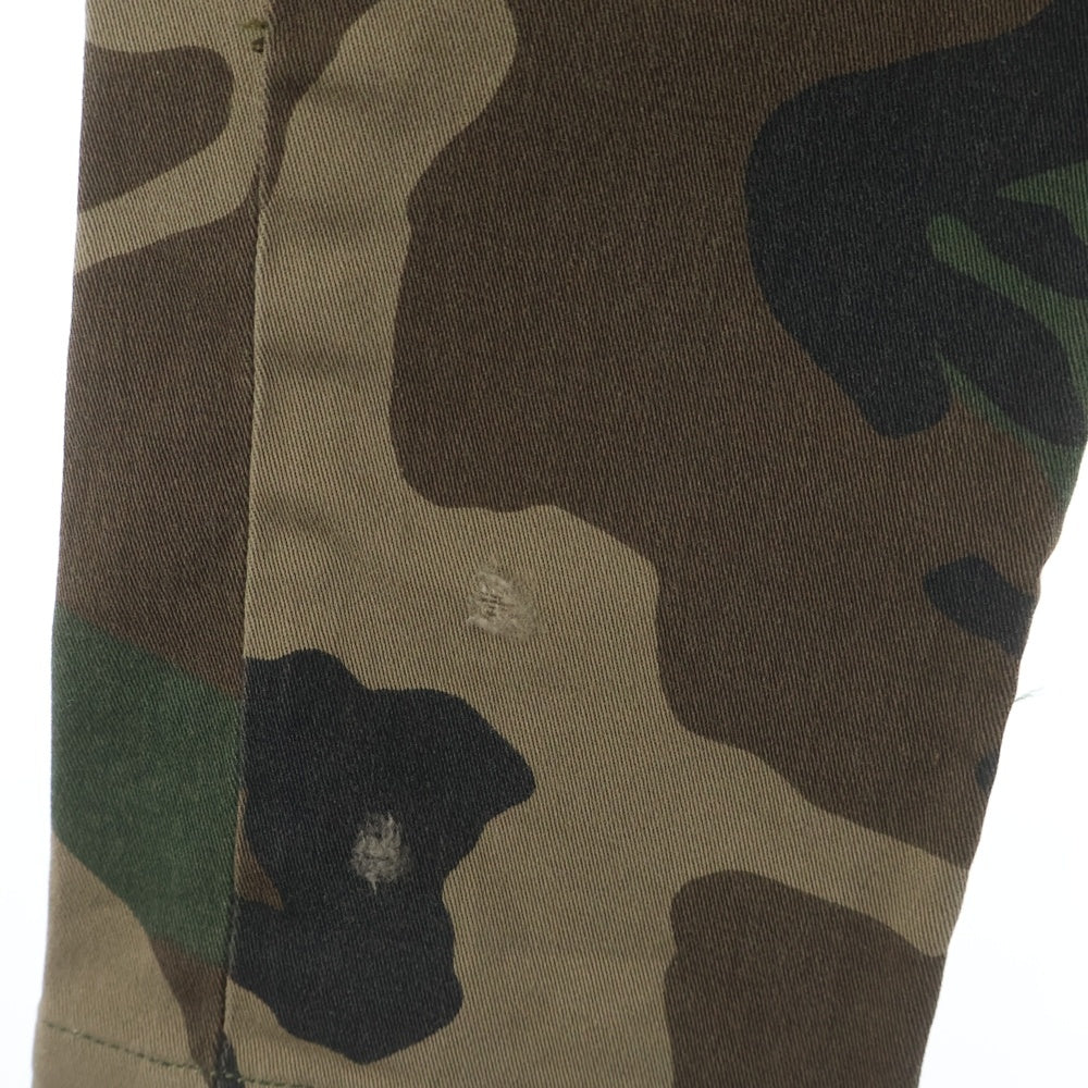 AMIRI(アミリ) カモフラ ダメージ加工 マルチパッチ ロックスタッズ スキニーパンツ カーキ
