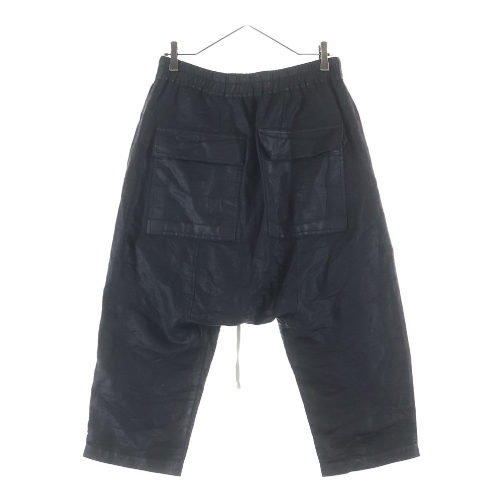 Rick Owens(リックオウエンス) 19SS BABEL コーティング加工 ドローストリング サルエル クロップドパンツ ブラック RU19S2381-CLW