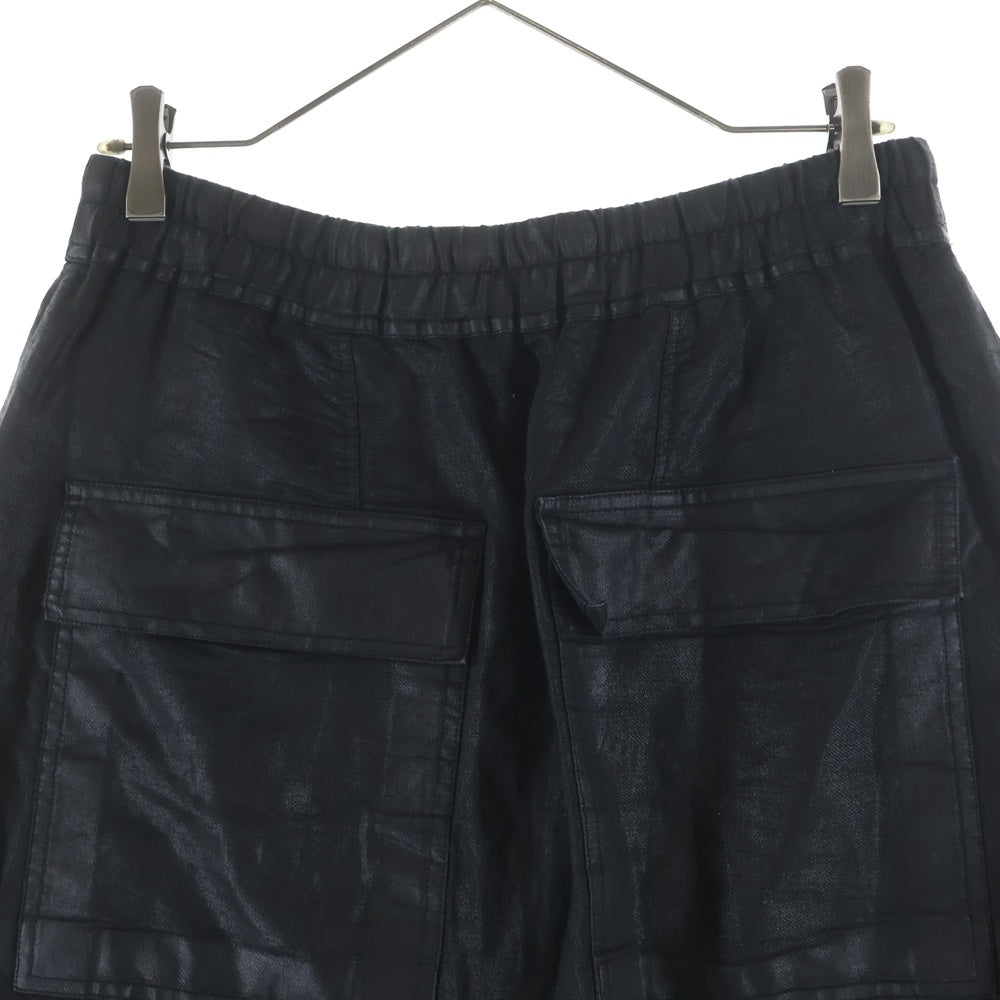 Rick Owens(リックオウエンス) 19SS BABEL コーティング加工 ドローストリング サルエル クロップドパンツ ブラック RU19S2381-CLW