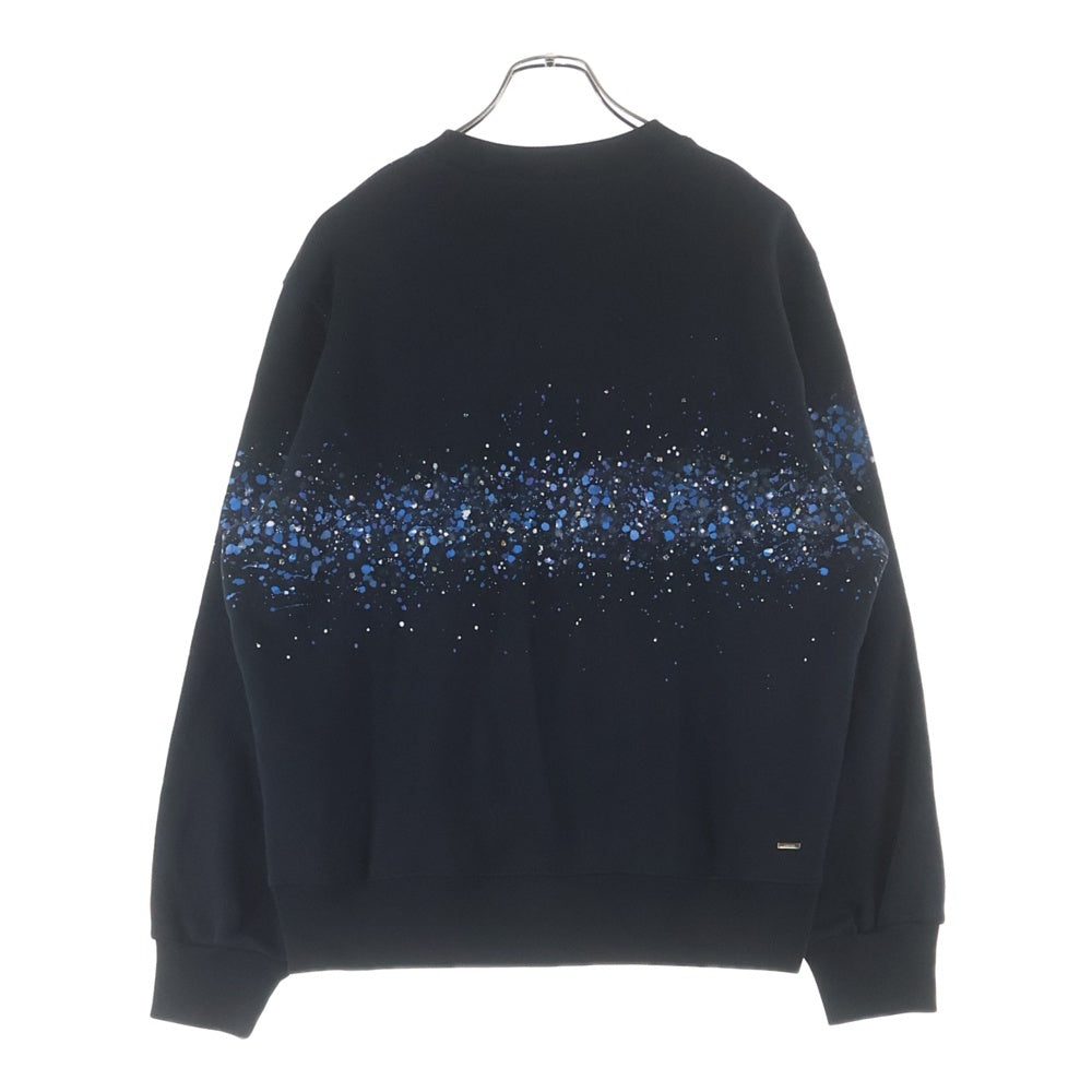 AMIRI(アミリ) Crystal Splash Logo Sweatshirt クリスタルスプラッシュ ロゴプリント ラインストーン スウェットトレーナー ブラック