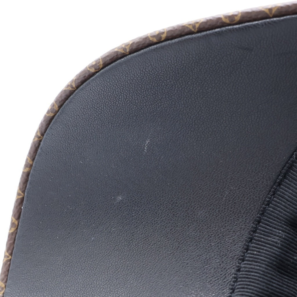 LOUIS VUITTON(ルイヴィトン) キャップ LV デー コットン シルク レザー ベースボールキャップ 帽子 ブラック M77806 AL3232