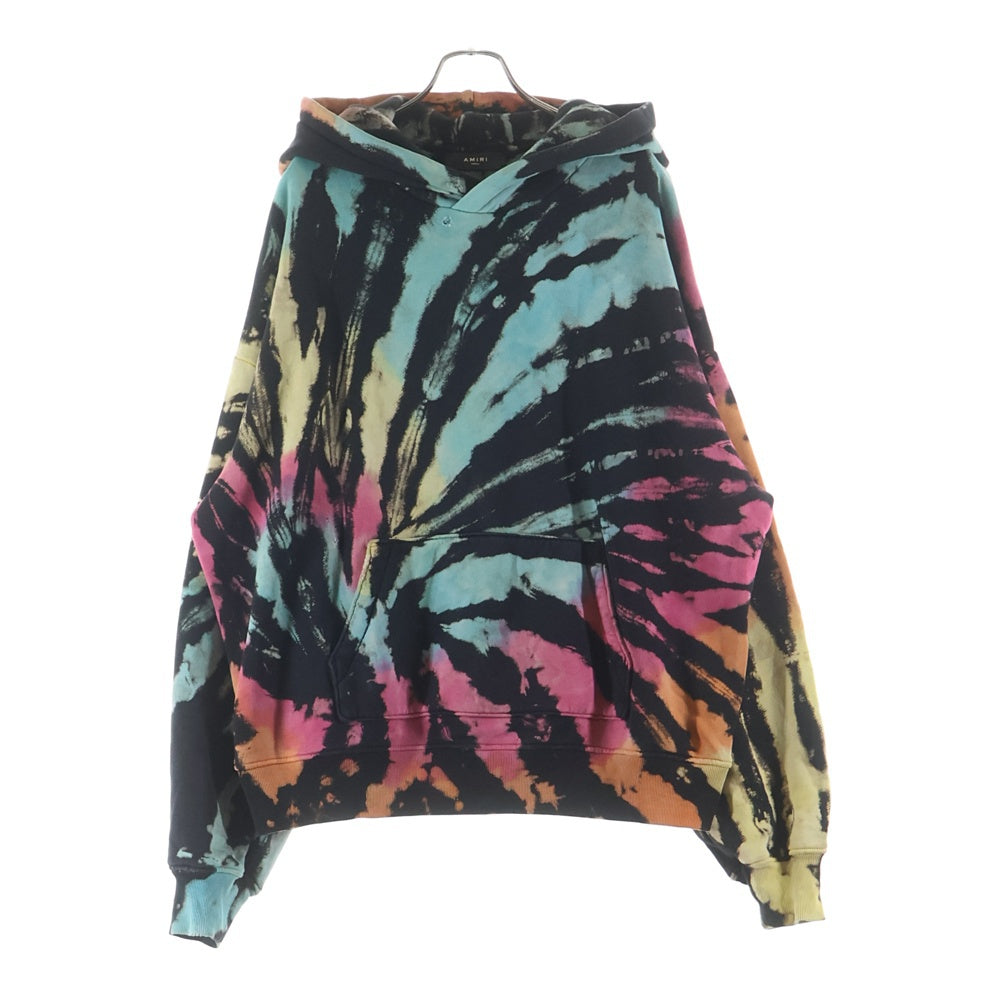 AMIRI(アミリ) Rainbow Tie Dye Hoodie タイダイ スウェット プルオーバーパーカー ブラック/マルチ