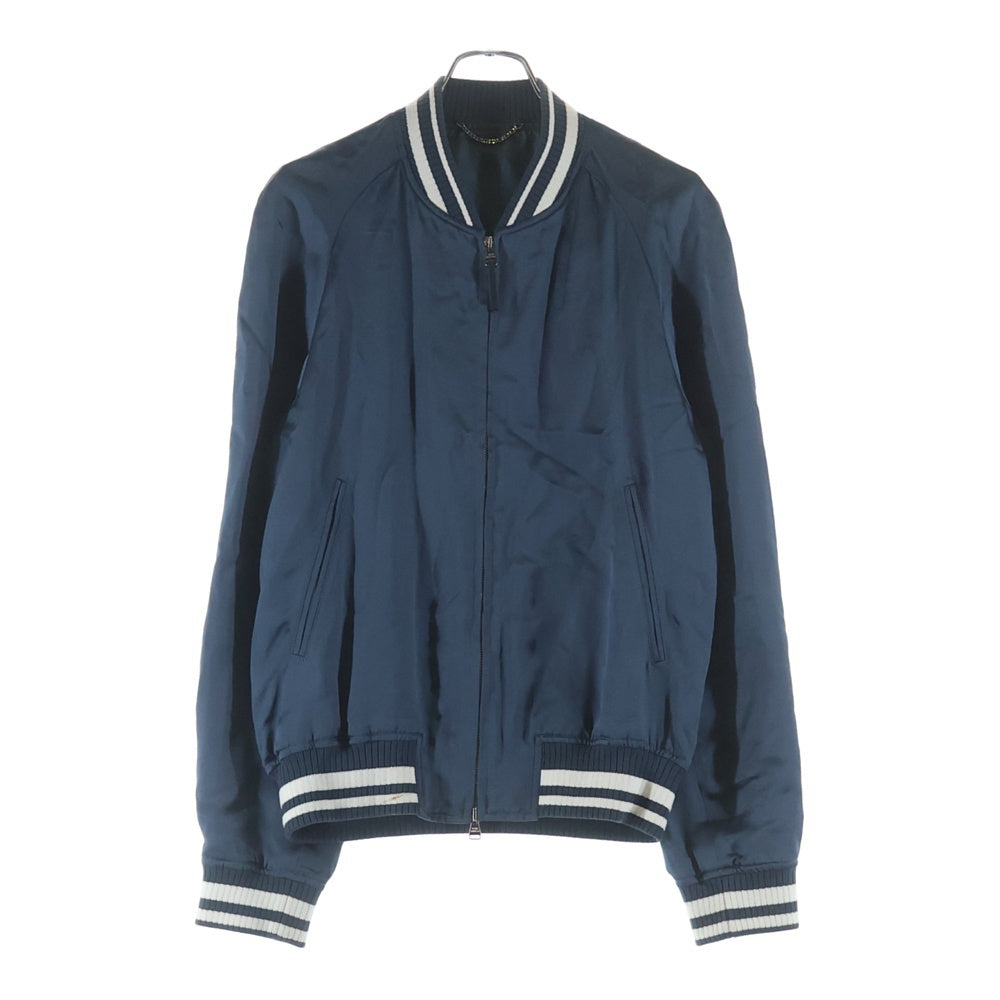 LOUIS VUITTON(ルイヴィトン) 17AW バックロゴ刺繍 レーヨン バーシティ ジャケット スタジャンブルゾン ネイビー HDB52WAIS