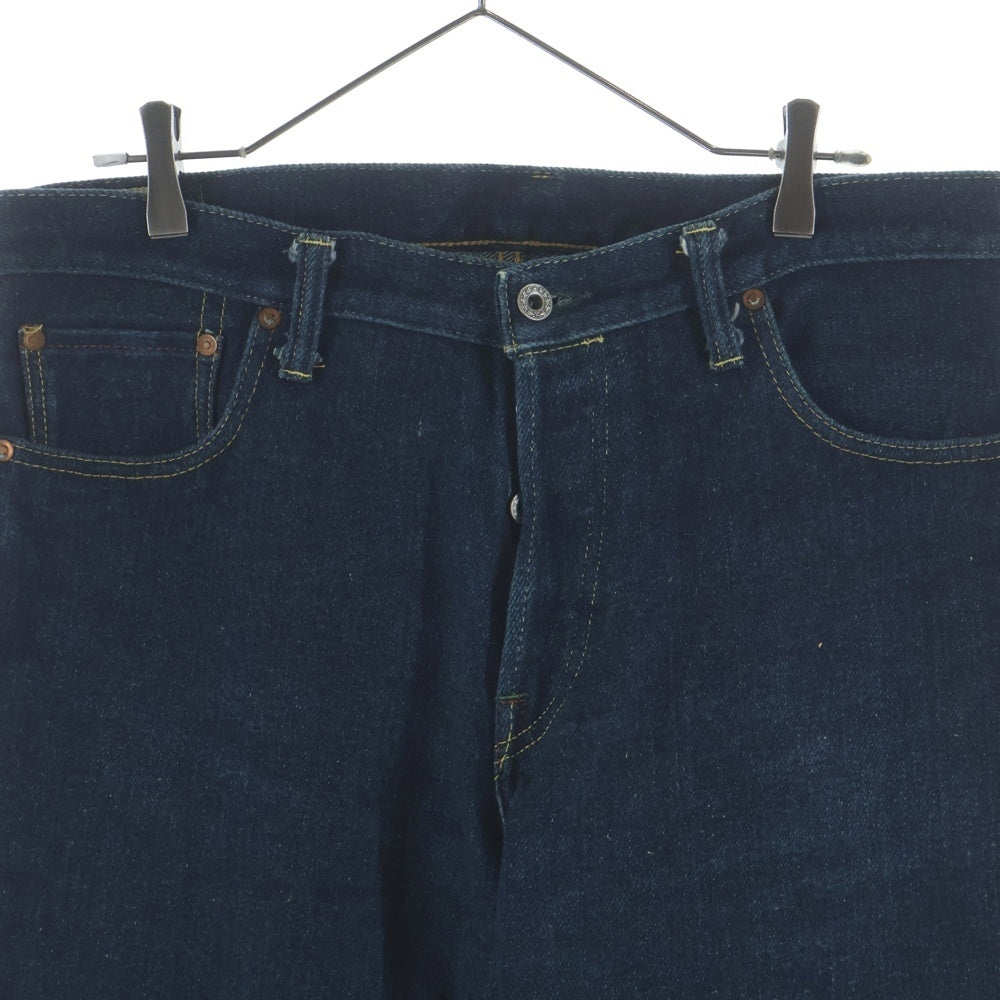 NO BRAND(ノーブランド) ONI DENIM（鬼デニム）セミタイトストレート 20oz ディープグリーンキャスト ローテンション デニムパンツ インディゴ ONI-575DGC