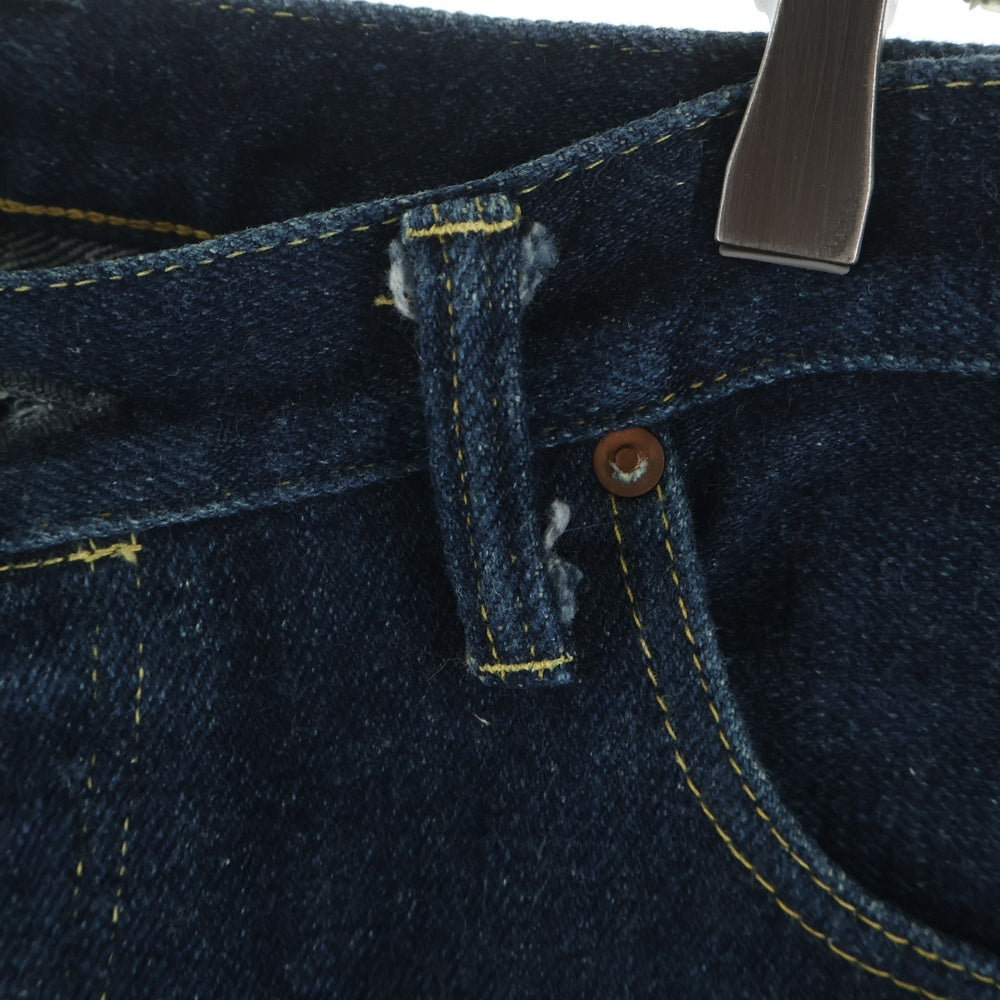NO BRAND(ノーブランド) ONI DENIM（鬼デニム）セミタイトストレート 20oz ディープグリーンキャスト ローテンション デニムパンツ インディゴ ONI-575DGC