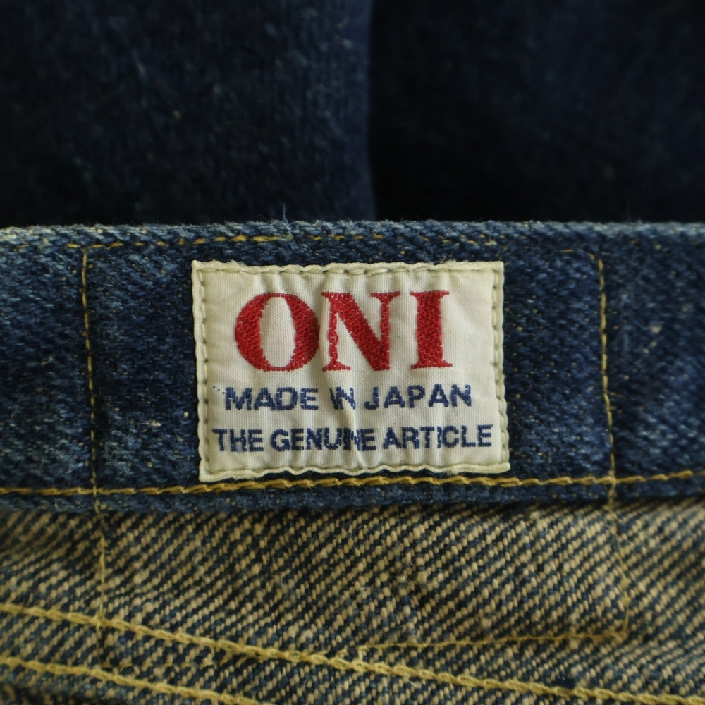 NO BRAND(ノーブランド) ONI DENIM（鬼デニム）セミタイトストレート 20oz 鬼秘 オニシークレット デニムパンツ インディゴ ONI-546ZR