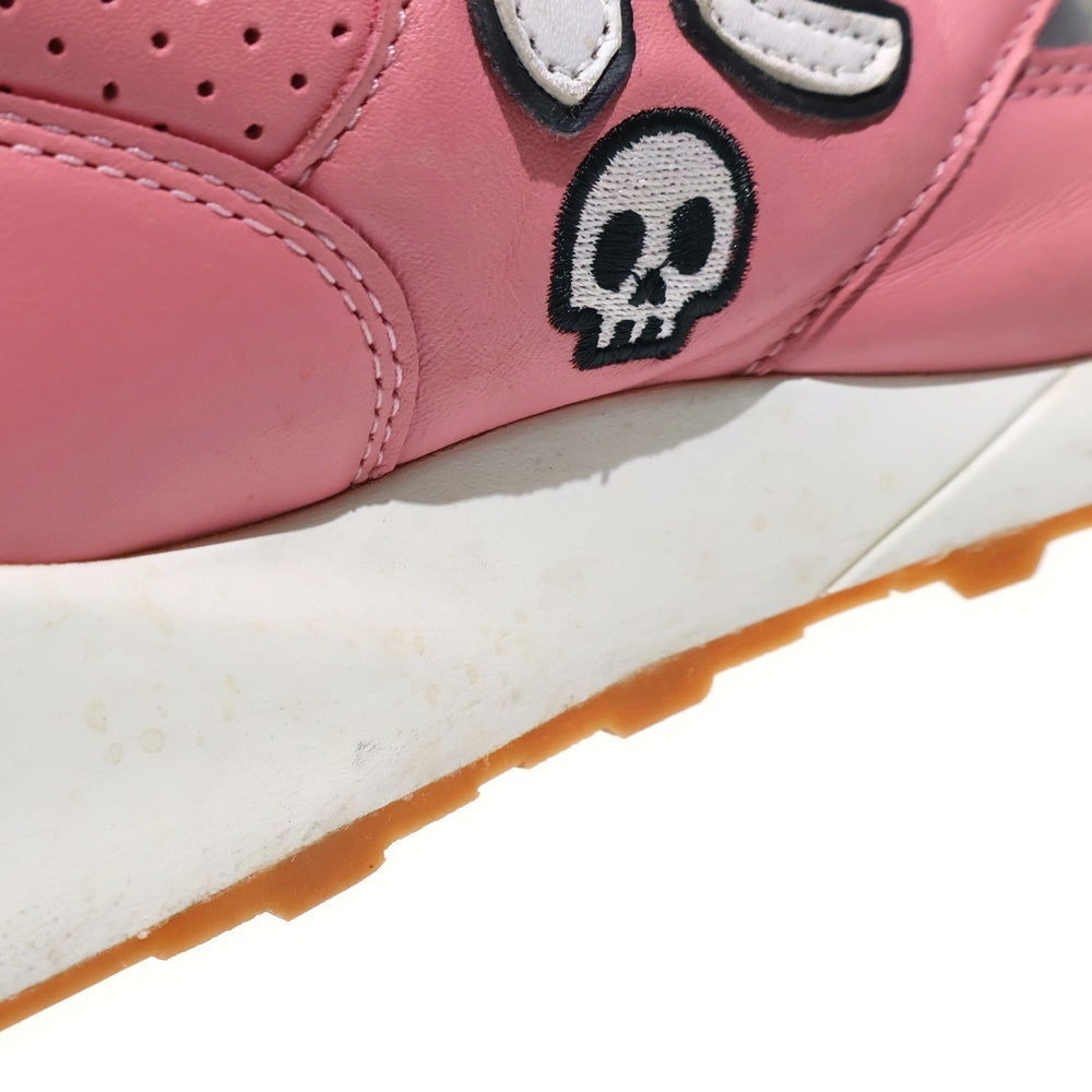 Sangacio(サンガッチョ) にゅ～ず PINKU SKULL レザー ローカットスニーカー ピンク US10/28cm