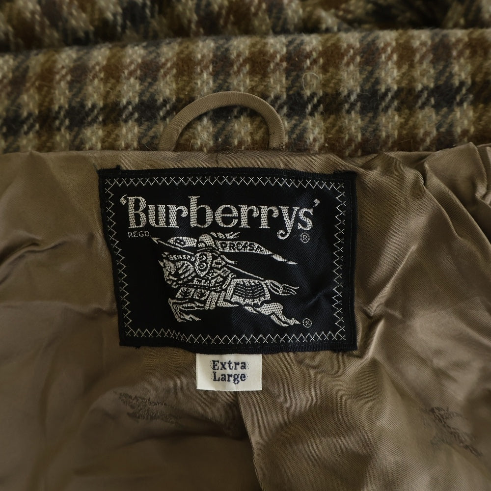 BURBERRYS(バーバリーズ) チェック ウール ガウンコート ブラウン D-TK180