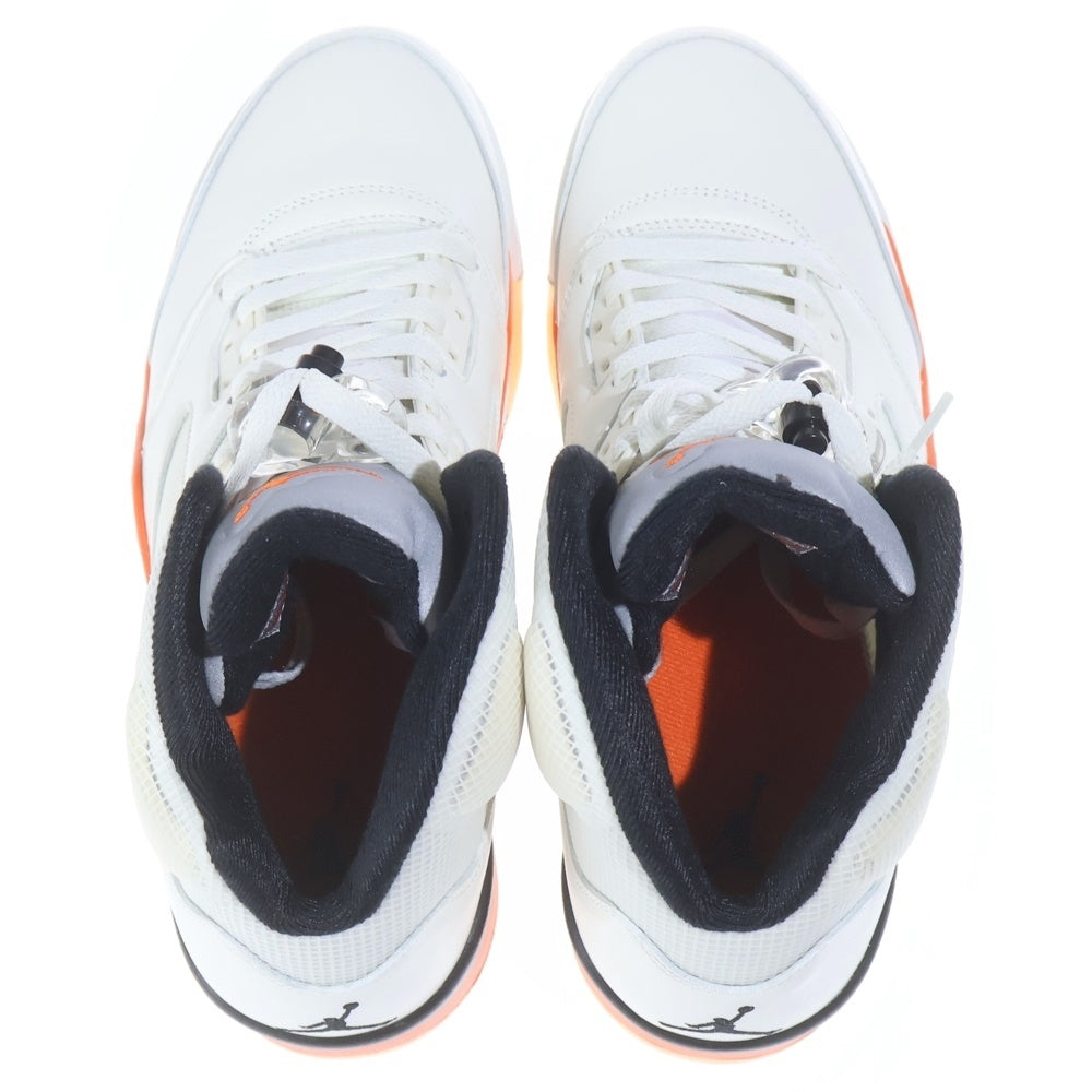 NIKE(ナイキ) AIR JORDAN 5 ORANGE BLAZE エアジョーダン5 オレンジ ブレイズ ミッドカットスニーカー ホワイト US10.5/28.5cm DC1060-100