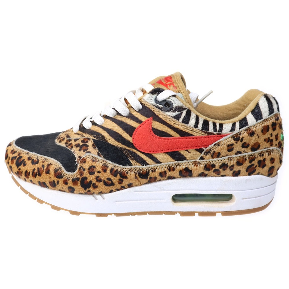 NIKE(ナイキ) ×atmos × AIR MAX 1 DLX Animal Pack/Safari アトモス エアマックス1 アニマルパック/サファリ ローカットスニーカー シューズ ブラウン US10/28cm AQ0928-700