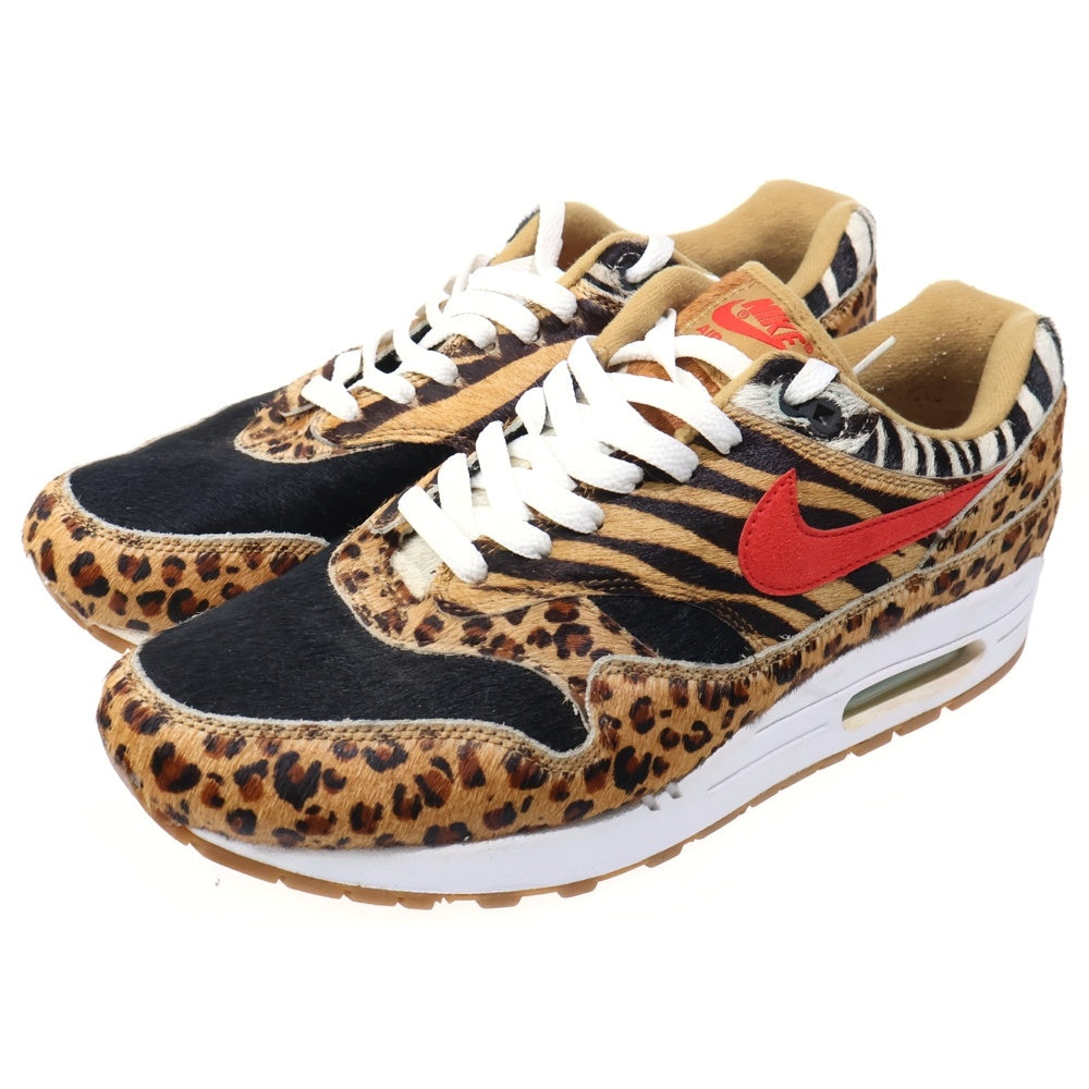 NIKE(ナイキ) ×atmos × AIR MAX 1 DLX Animal Pack/Safari アトモス エアマックス1 アニマルパック/サファリ ローカットスニーカー シューズ ブラウン US10/28cm AQ0928-700