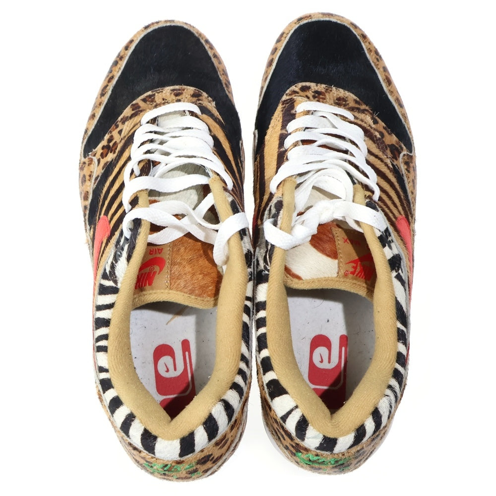 NIKE(ナイキ) ×atmos × AIR MAX 1 DLX Animal Pack/Safari アトモス エアマックス1 アニマルパック/サファリ ローカットスニーカー シューズ ブラウン US10/28cm AQ0928-700