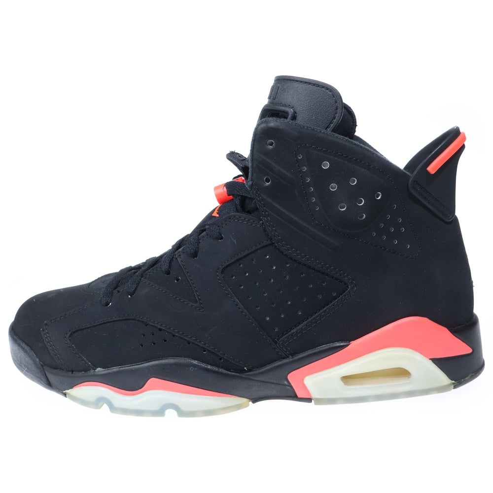 NIKE(ナイキ) 【観賞用 2014年製】AIR JORDAN 6 RETRO INFRARED BLACK エアジョーダン6 レトロ インフラレッドブラック ハイカットスニーカー ブラック/レッド US10/28cm 384664-023