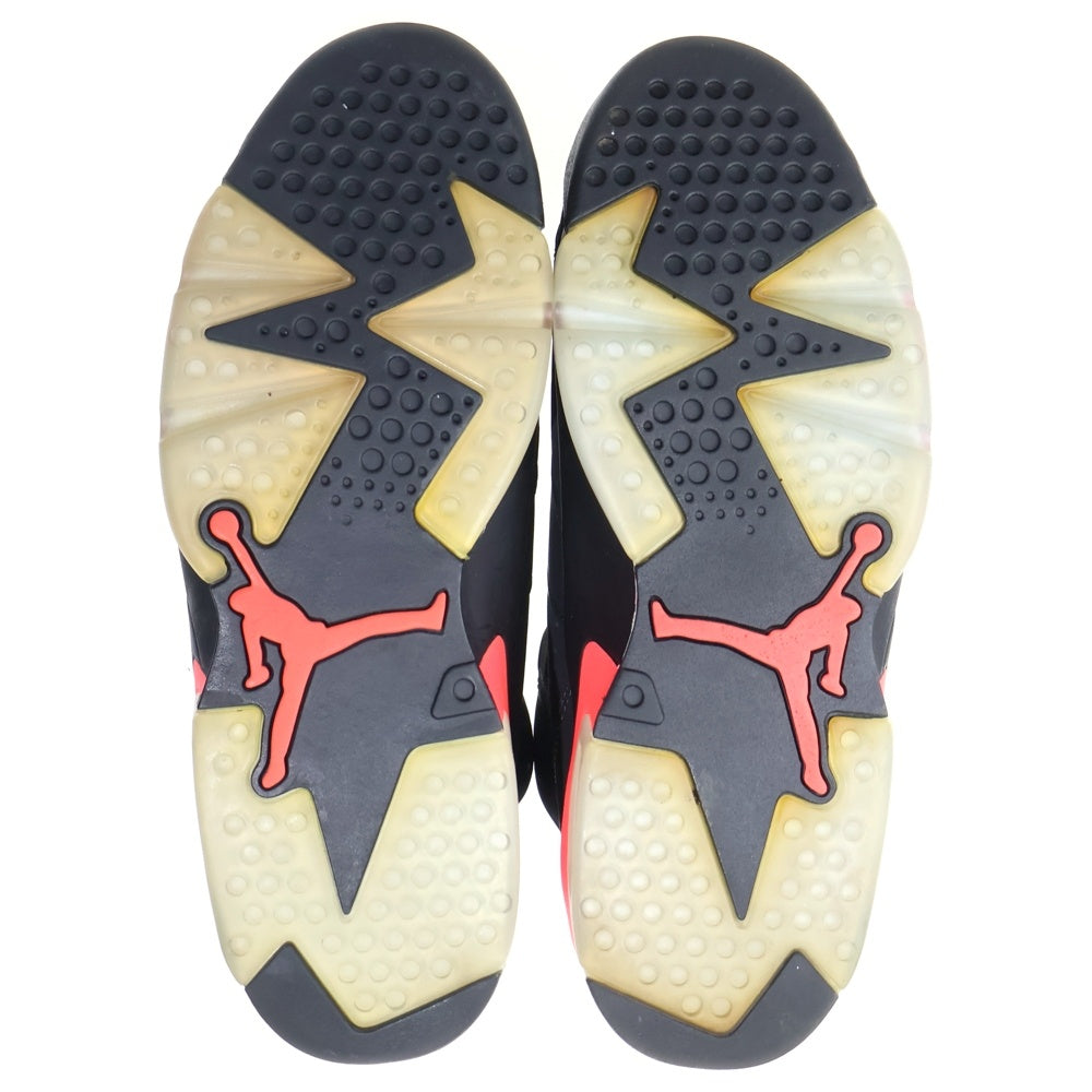 NIKE(ナイキ) 【観賞用 2014年製】AIR JORDAN 6 RETRO INFRARED BLACK エアジョーダン6 レトロ インフラレッドブラック ハイカットスニーカー ブラック/レッド US10/28cm 384664-023