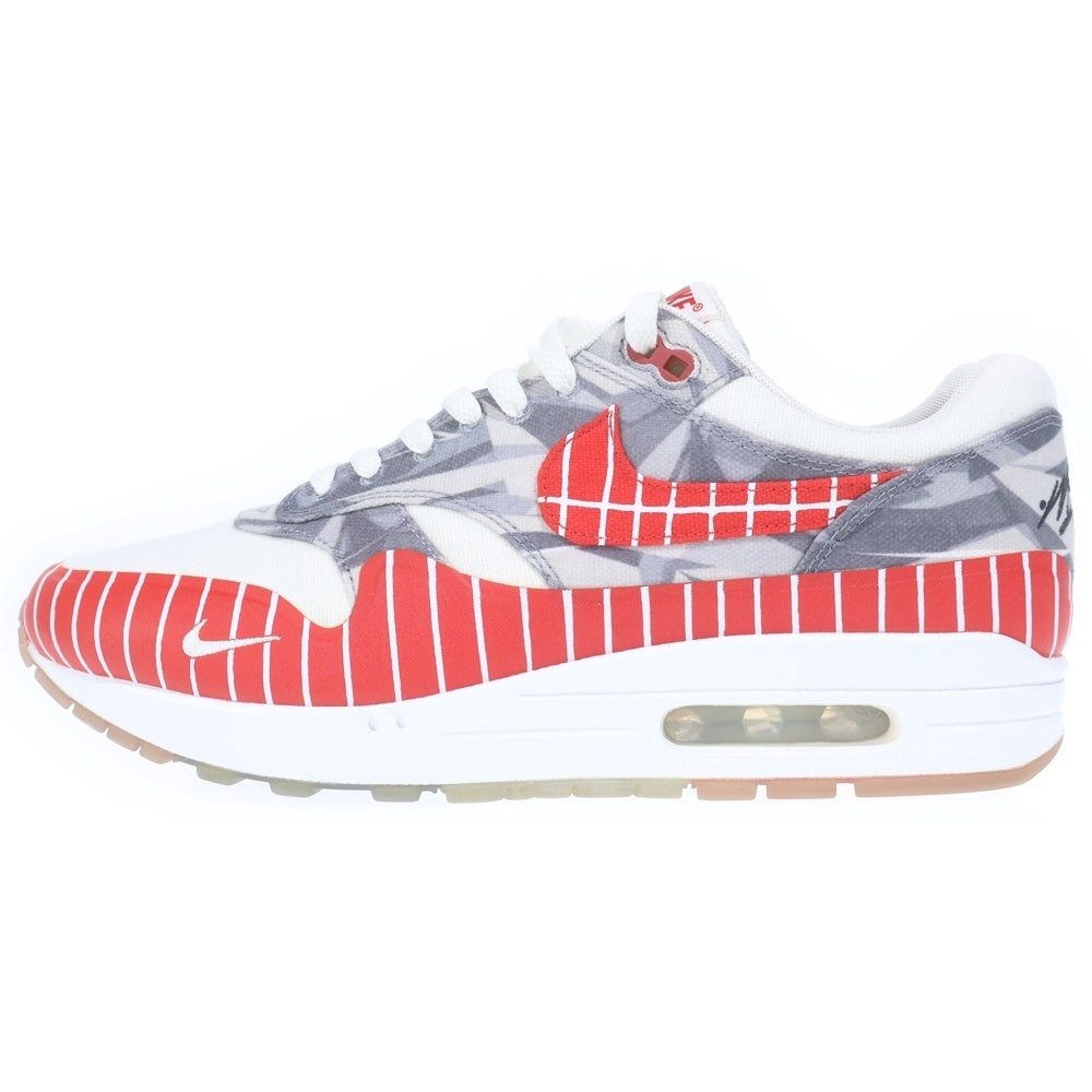 NIKE(ナイキ) ×wasafu AIR MAX 1 LHM LATINO HERITAGE MONTH ワサフ エアマックス1 スニーカー ストライプ シューズ ホワイト/レッド US10/28cm AH7740-100