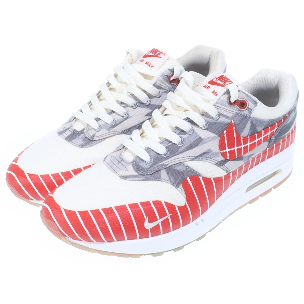 NIKE(ナイキ) ×wasafu AIR MAX 1 LHM LATINO HERITAGE MONTH ワサフ エアマックス1 スニーカー ストライプ シューズ ホワイト/レッド US10/28cm AH7740-100