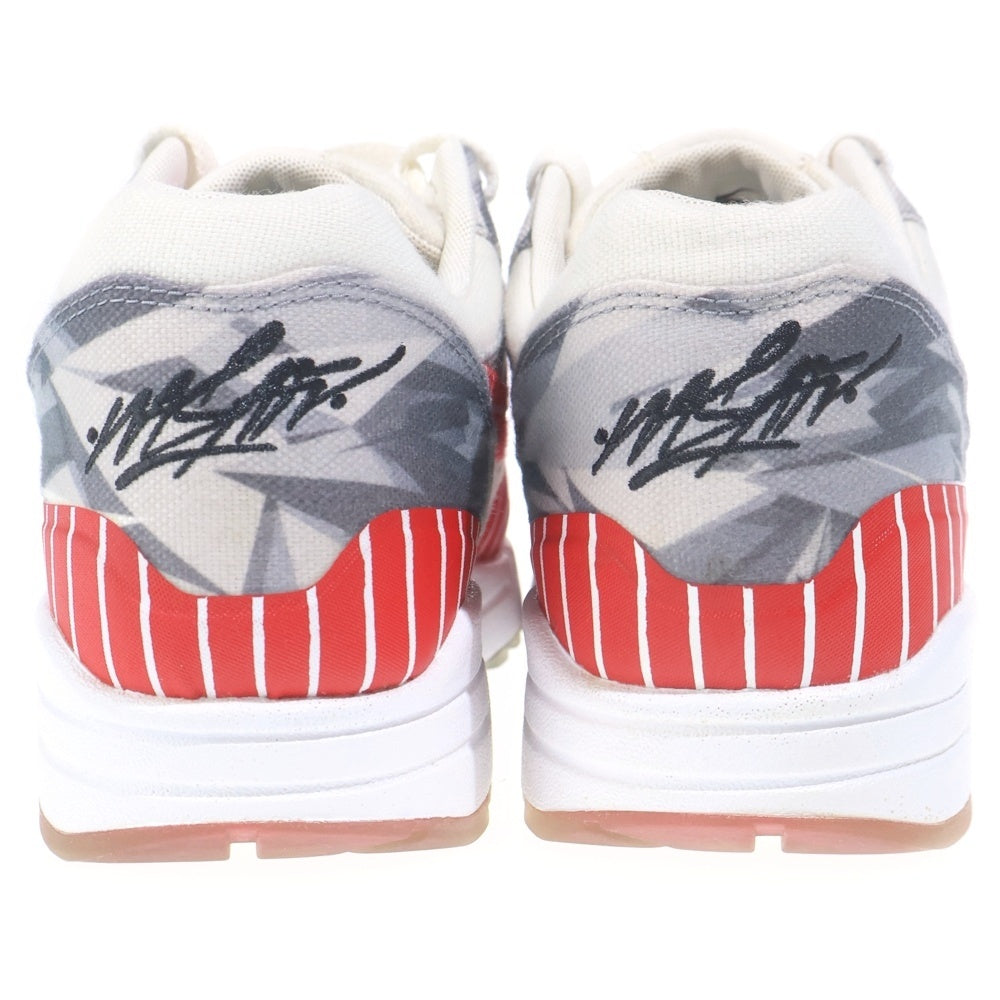 NIKE(ナイキ) ×wasafu AIR MAX 1 LHM LATINO HERITAGE MONTH ワサフ エアマックス1 スニーカー ストライプ シューズ ホワイト/レッド US10/28cm AH7740-100