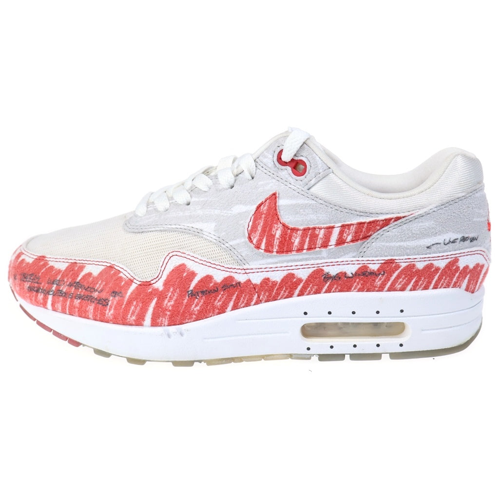 NIKE(ナイキ) AIR MAX 1 SKETCH TO SHELF エアマックス スケッチ トゥ シェル ローカットスニーカー ホワイト/レッド US10/28cm CJ4286-101