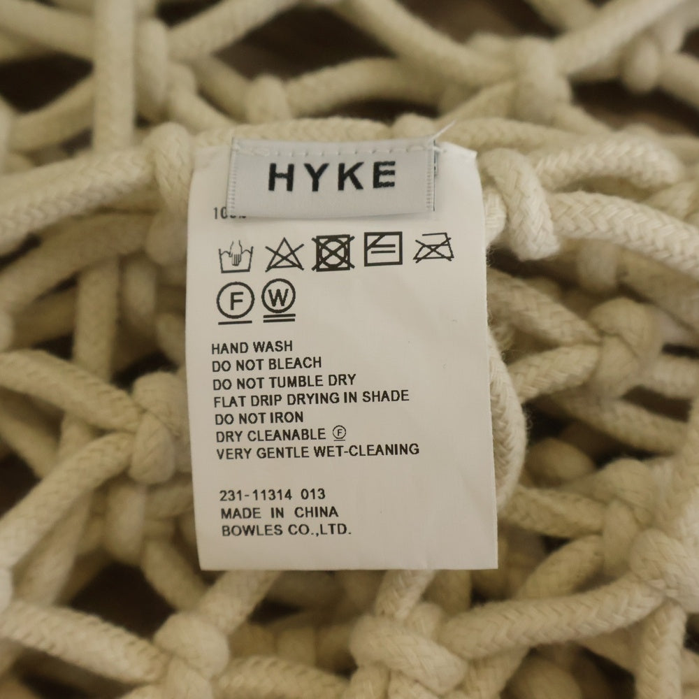 HYKE(ハイク) 24SS ROPE NET CROPPED TOP ロープ クロップド トップ