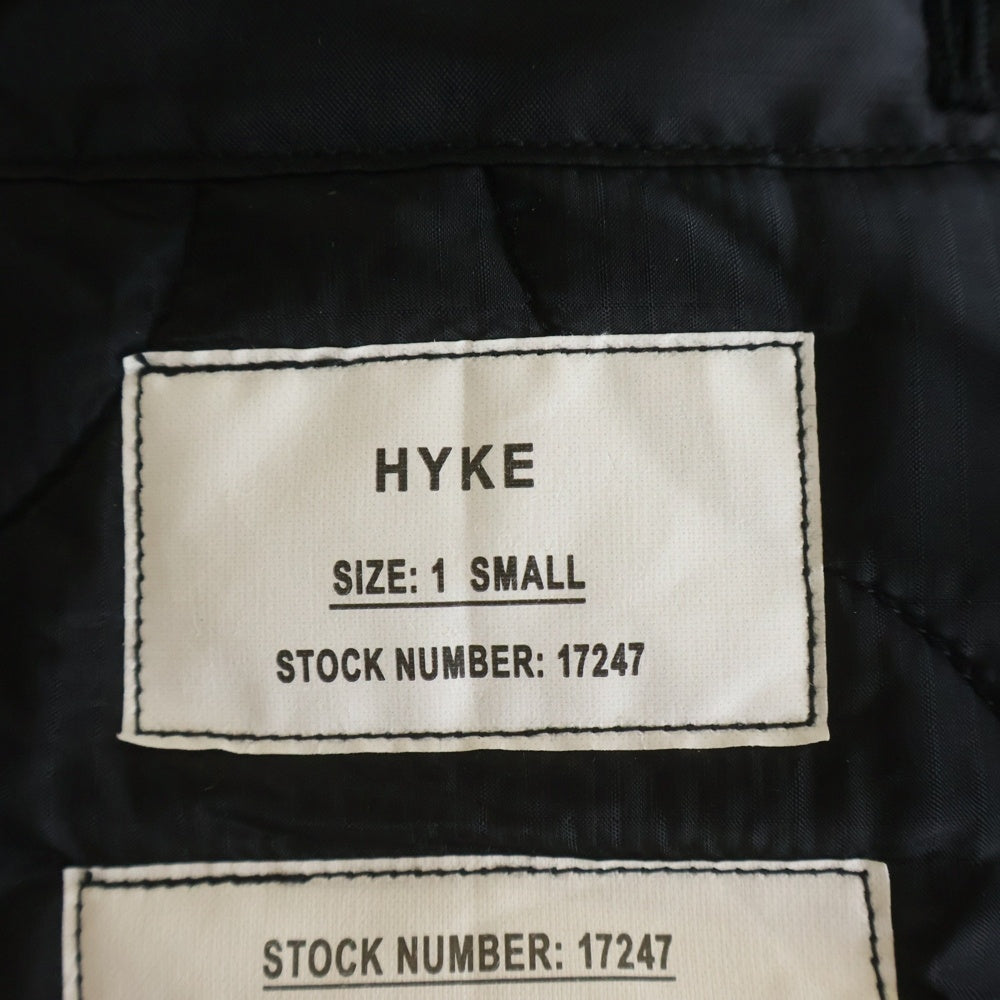 HYKE(ハイク) 20AW ナイロン キルティングコート ライトアウター レディース ブラック 17247