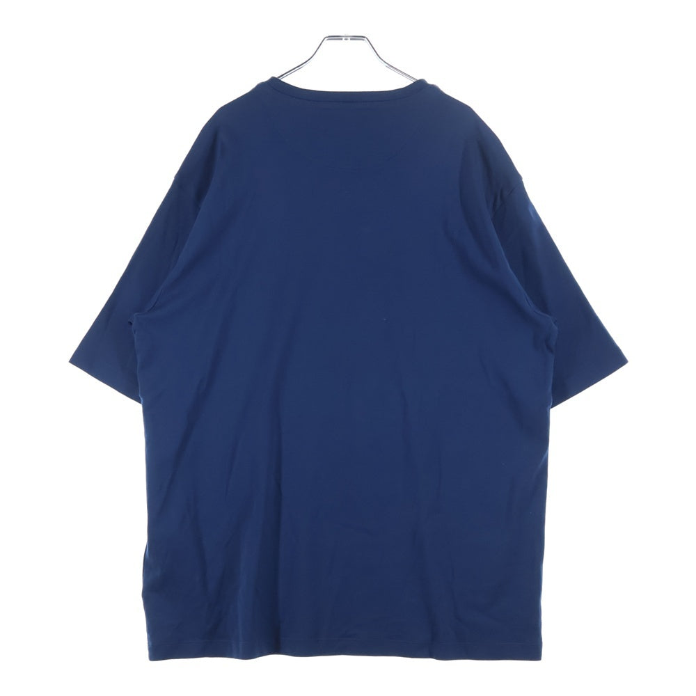 PRADA(プラダ) 23SS トライアングルロゴプレート クルーネック半袖Tシャツカットソー ブルー UJN861