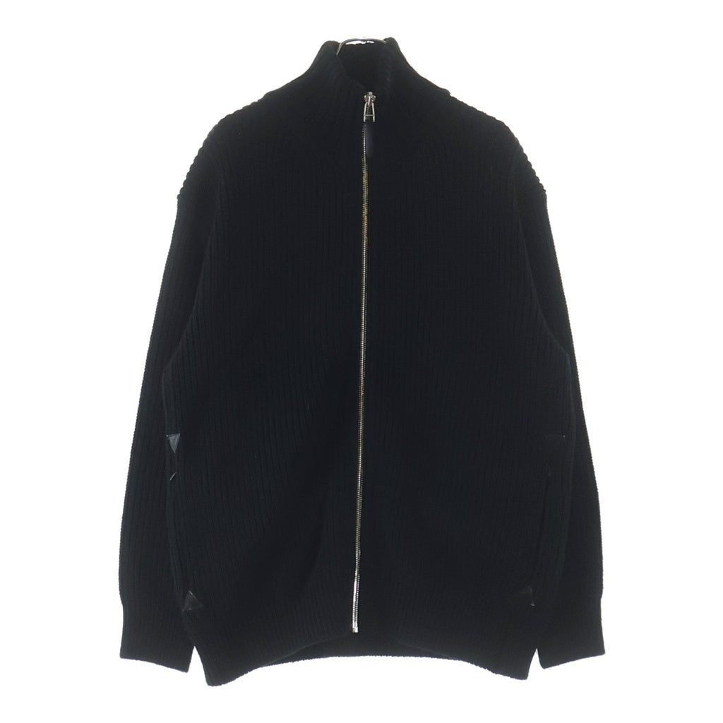 NO BRAND(ノーブランド) THE PERMANENT EYE（ザ パーマネントアイ）Wool Middle Gauge Drivers Knit ウール ミドルゲージ ドライバーズ ニット ブラック 261631008
