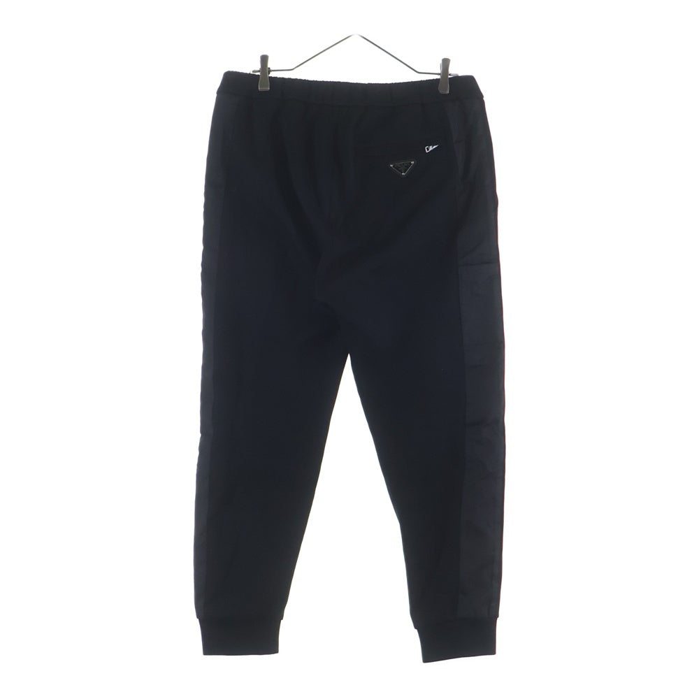 PRADA(プラダ) RE-NYLON リナイロン トライアングルロゴプレート サルエル スウェットロングパンツ ブラック UJP180