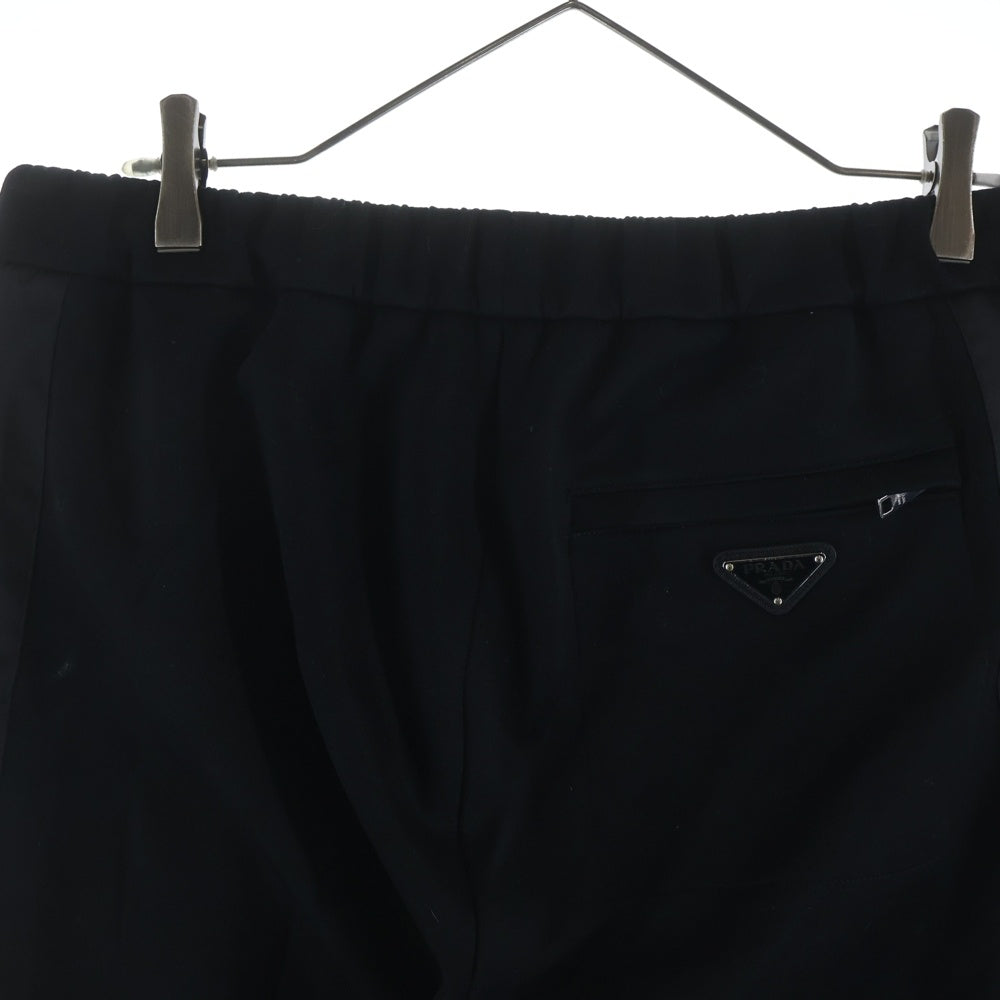 PRADA(プラダ) RE-NYLON リナイロン トライアングルロゴプレート サルエル スウェットロングパンツ ブラック UJP180