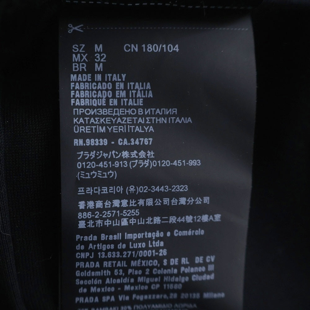 PRADA(プラダ) RE-NYLON リナイロン トライアングルロゴプレート サルエル スウェットロングパンツ ブラック UJP180