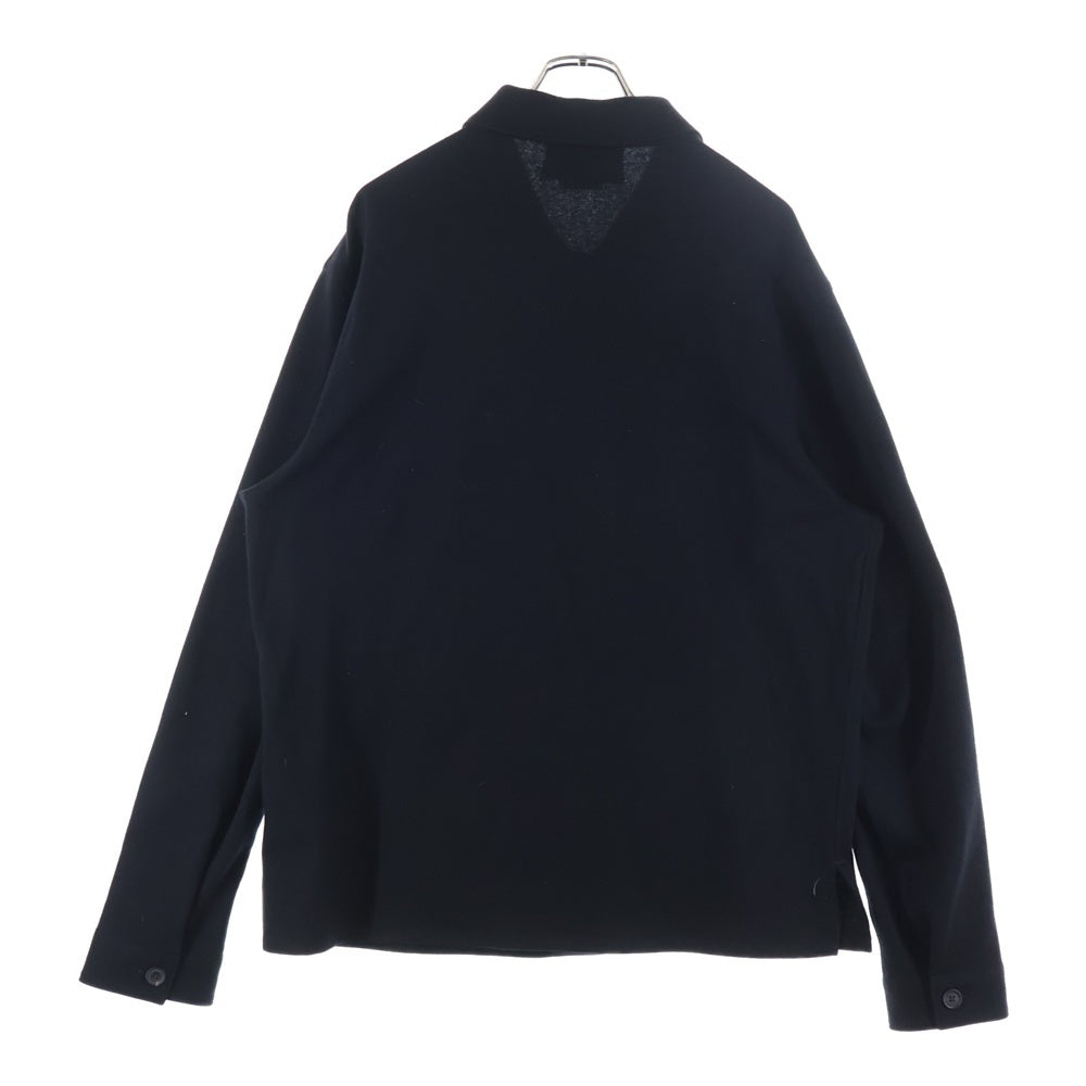 PRADA(プラダ) 21AW カシミヤブレンド ウール 長袖シャツ ブラック SC551
