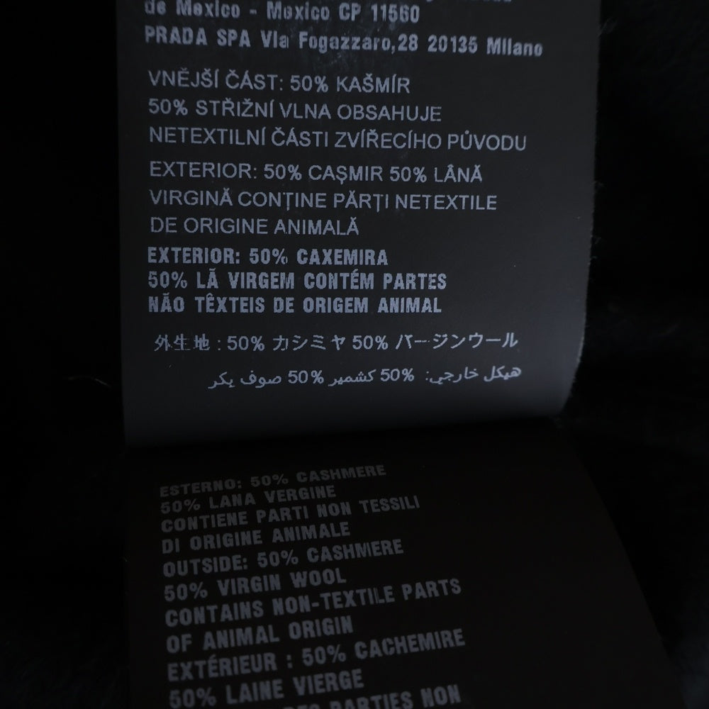 PRADA(プラダ) 21AW カシミヤブレンド ウール 長袖シャツ ブラック SC551