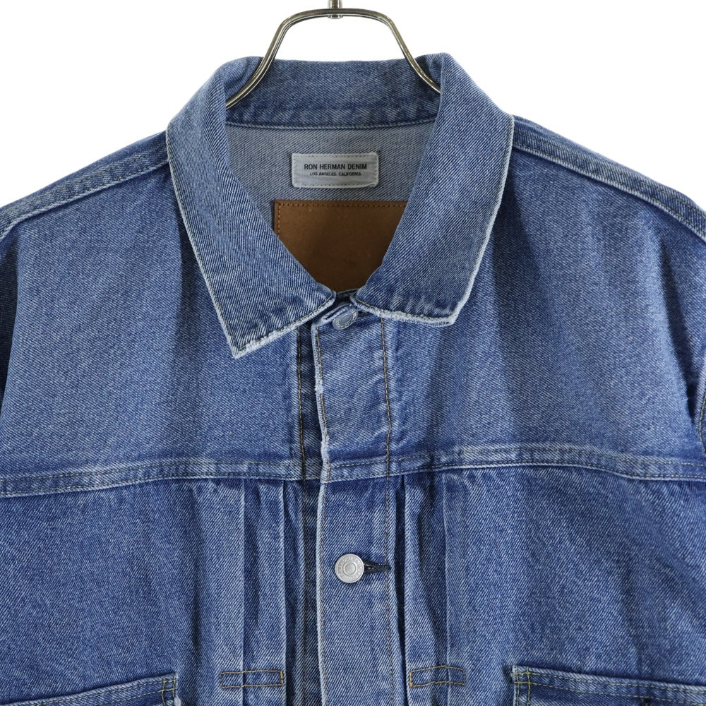RON HERMAN(ロンハーマン) 2nd Denim Jacket セカンドタイプ リサイクルコットン ユーズド デニム トラッカージャケット インディゴ 4120400018