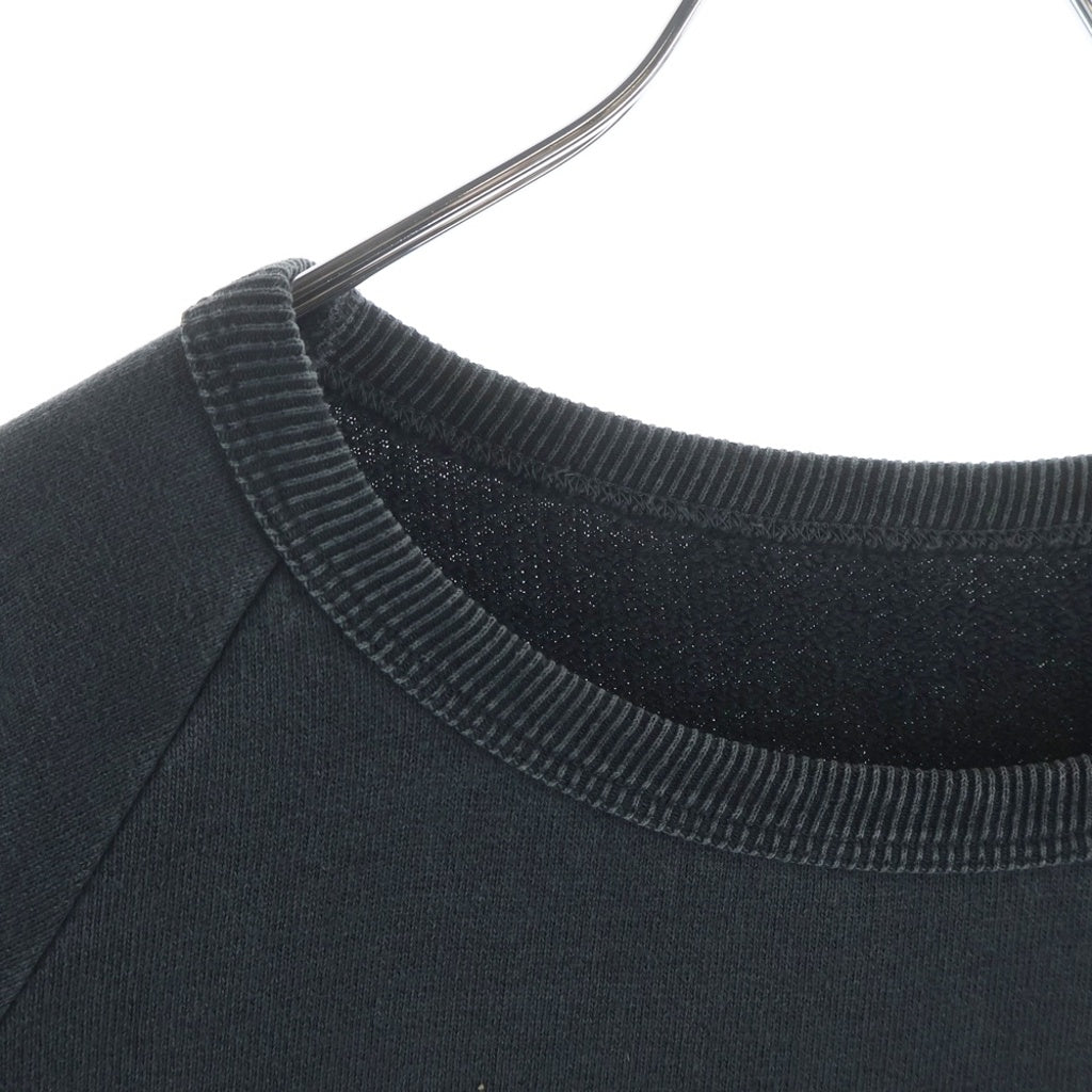 Maison Margiela(メゾンマルジェラ) 25SS ロゴ刺繍 スリーブカットオフ スウェット リバーシブル 半袖トレーナー ブラック