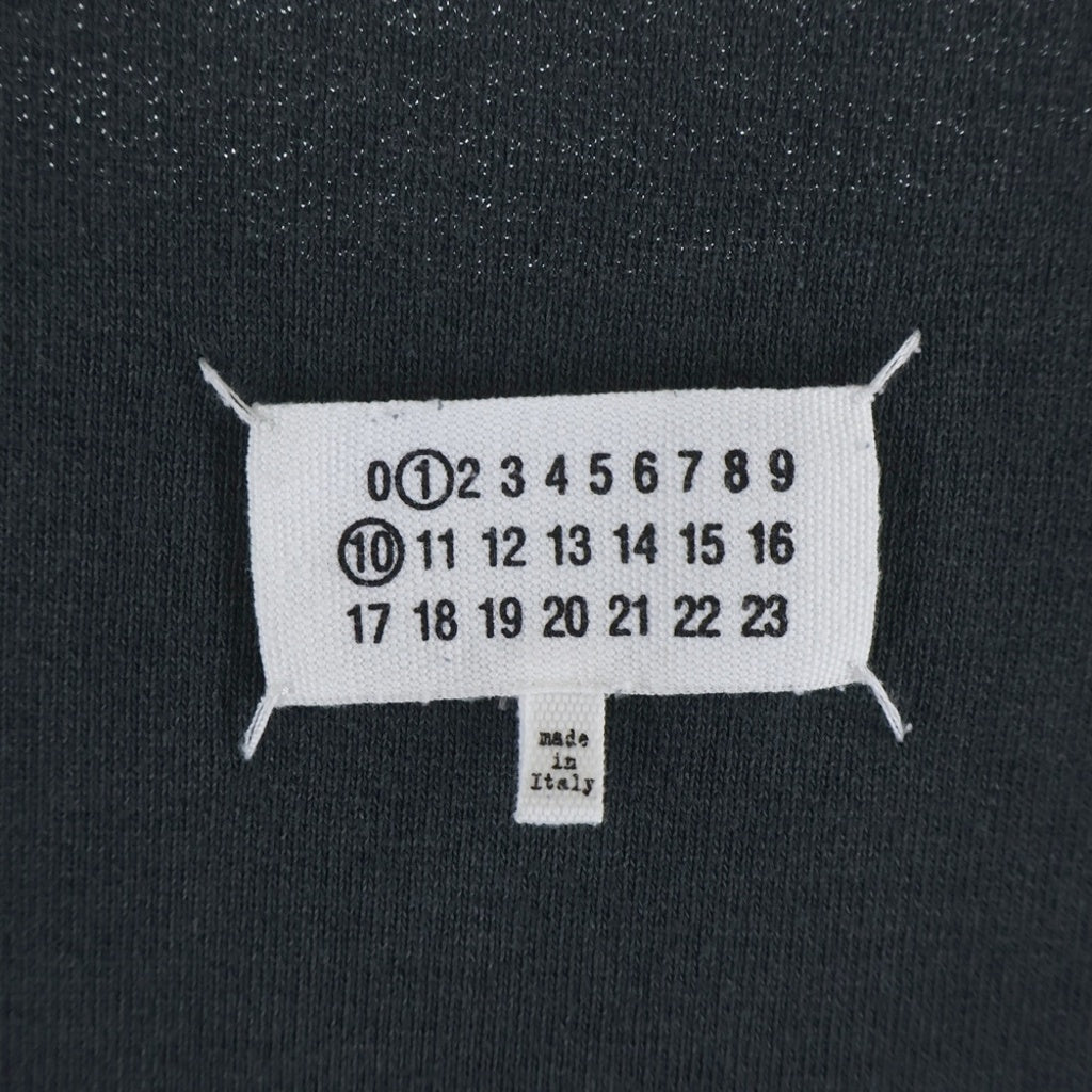 Maison Margiela(メゾンマルジェラ) 25SS ロゴ刺繍 スリーブカットオフ スウェット リバーシブル 半袖トレーナー ブラック