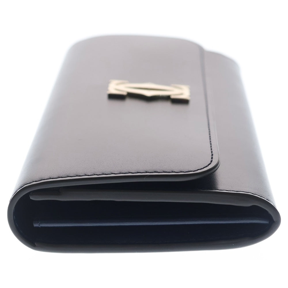 Cartier(カルティエ) ウォレット Cドゥ カルティエ フラップ付き ロングウォレット カーフスキン 長財布 ネイビー